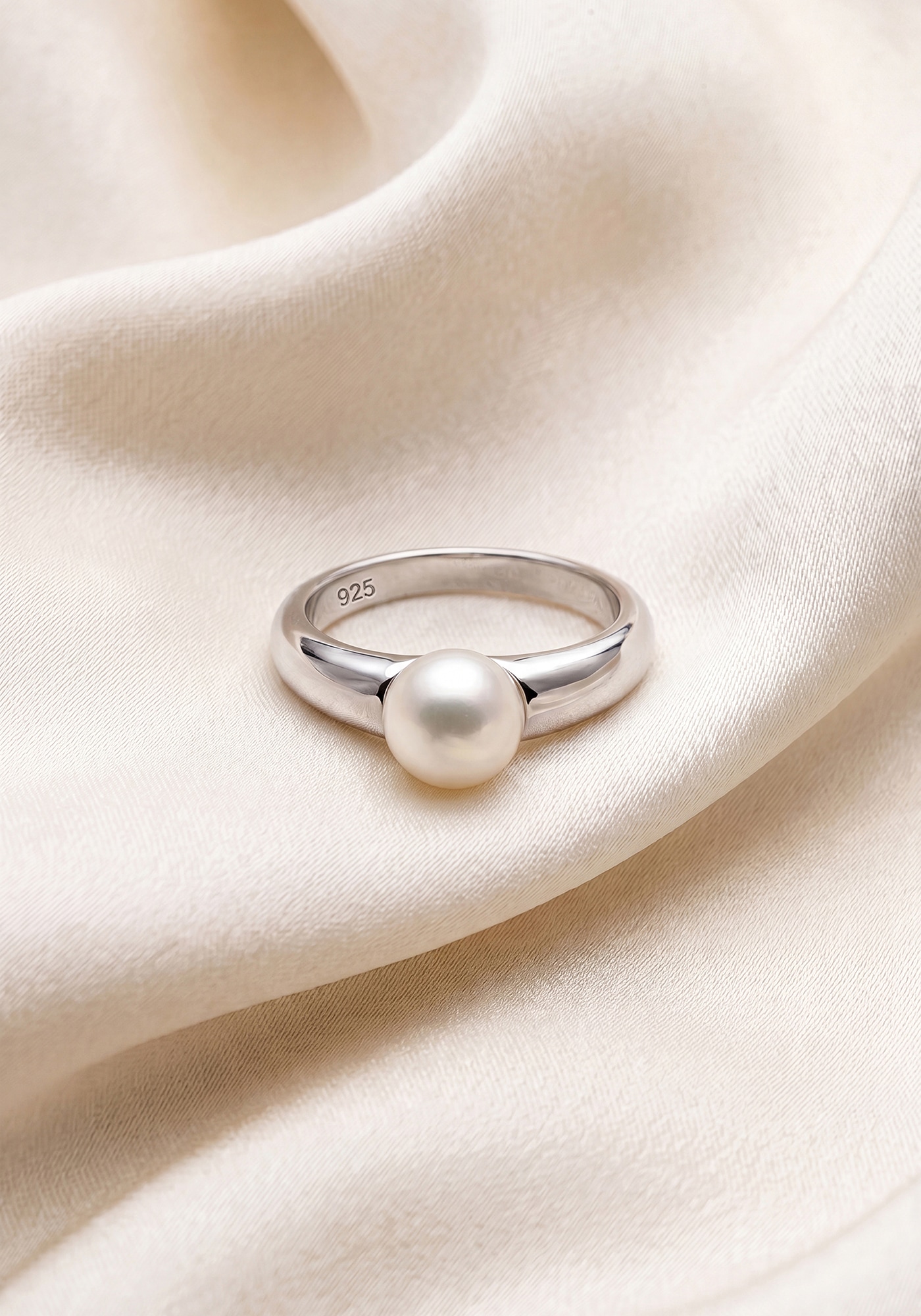 JOBO Perlenring »Silberring« 925 Silber mit Perle