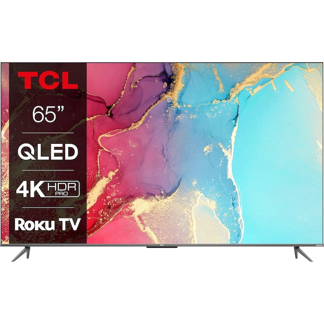 TCL QLED-Fernseher »65RC630X1«, 164 cm/65 Zoll, 4K Ultra HD, Smart-TV, HDR  Pro, HDR10+, Dolby Vision, Game Master, HDMI 2.1, ONKYO Sound | BAUR