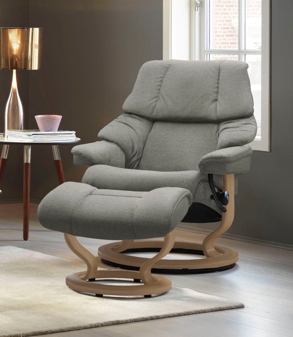 Stressless Fußhocker "Reno", mit Classic Base, Gestell Eiche