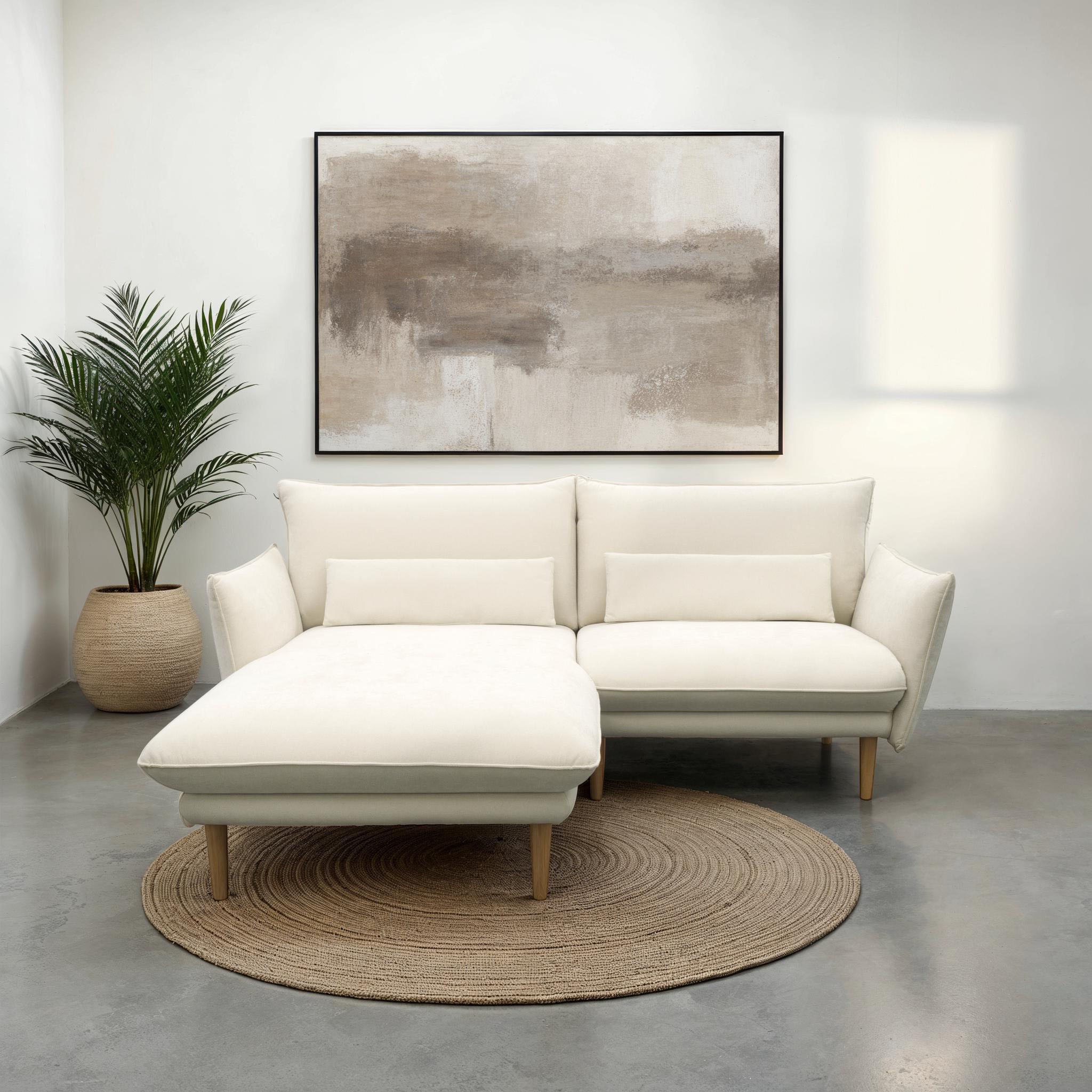 DOMO collection Ecksofa "100 032 kompakte Stellmaße, Breite 200cm, schmale günstig online kaufen