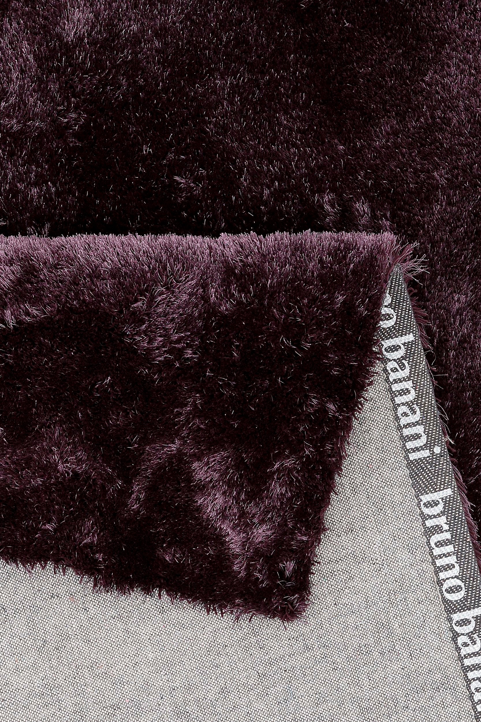 Bruno Banani Hochflor-Läufer »Dana Teppich, leichter Glanz«, rechteckig, 30 mm Höhe, Brücke, uni, weich, Mikrofaser, Diele, Flur, Wohnzimmer, Schlafzimmer