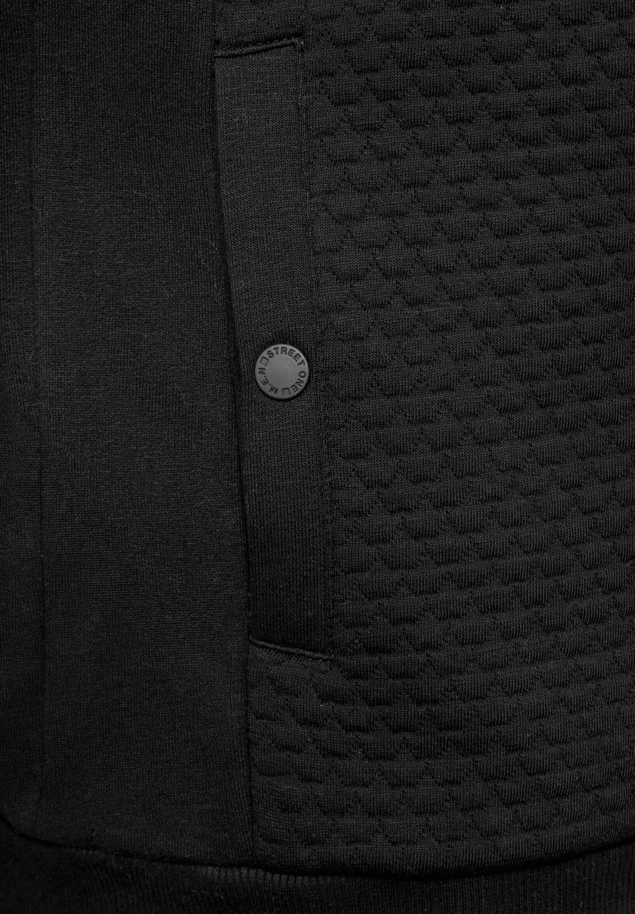 STREET ONE MEN Sweatjacke, mit Stehkragen