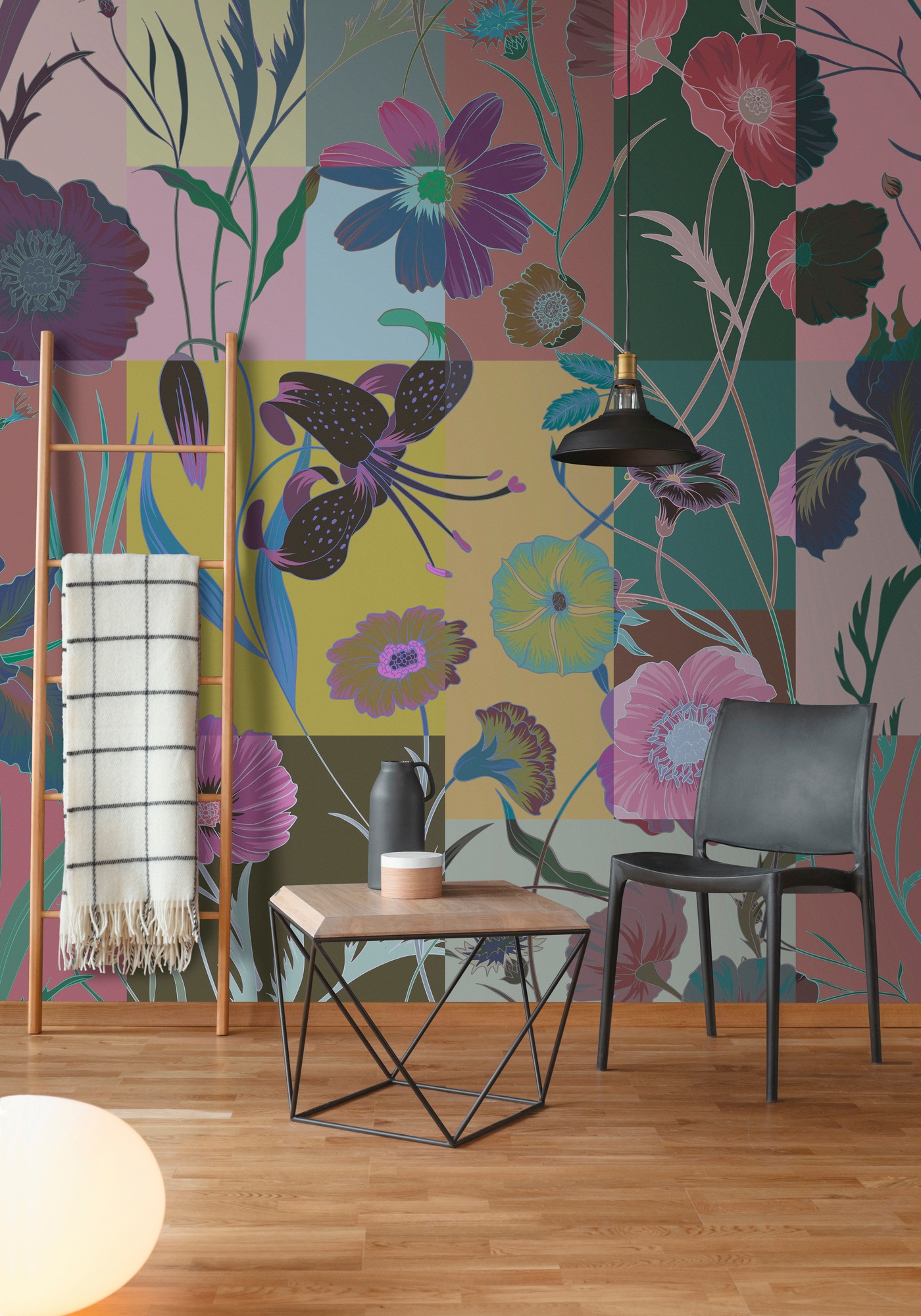 living walls "Walls by Patel Floral Patch 3" glatt Vlies, Wand, Schräge günstig online kaufen