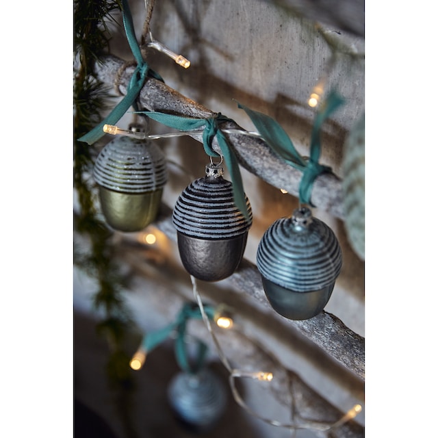 Thüringer Glasdesign Christbaumschmuck »Sanftmütige Stille, Weihnachtsdeko,  Christbaumschmuck«, (3 tlg.), Rilleneichel, hochwertiger  Weihnachtsbaumschmuck - Made in Germany kaufen | BAUR