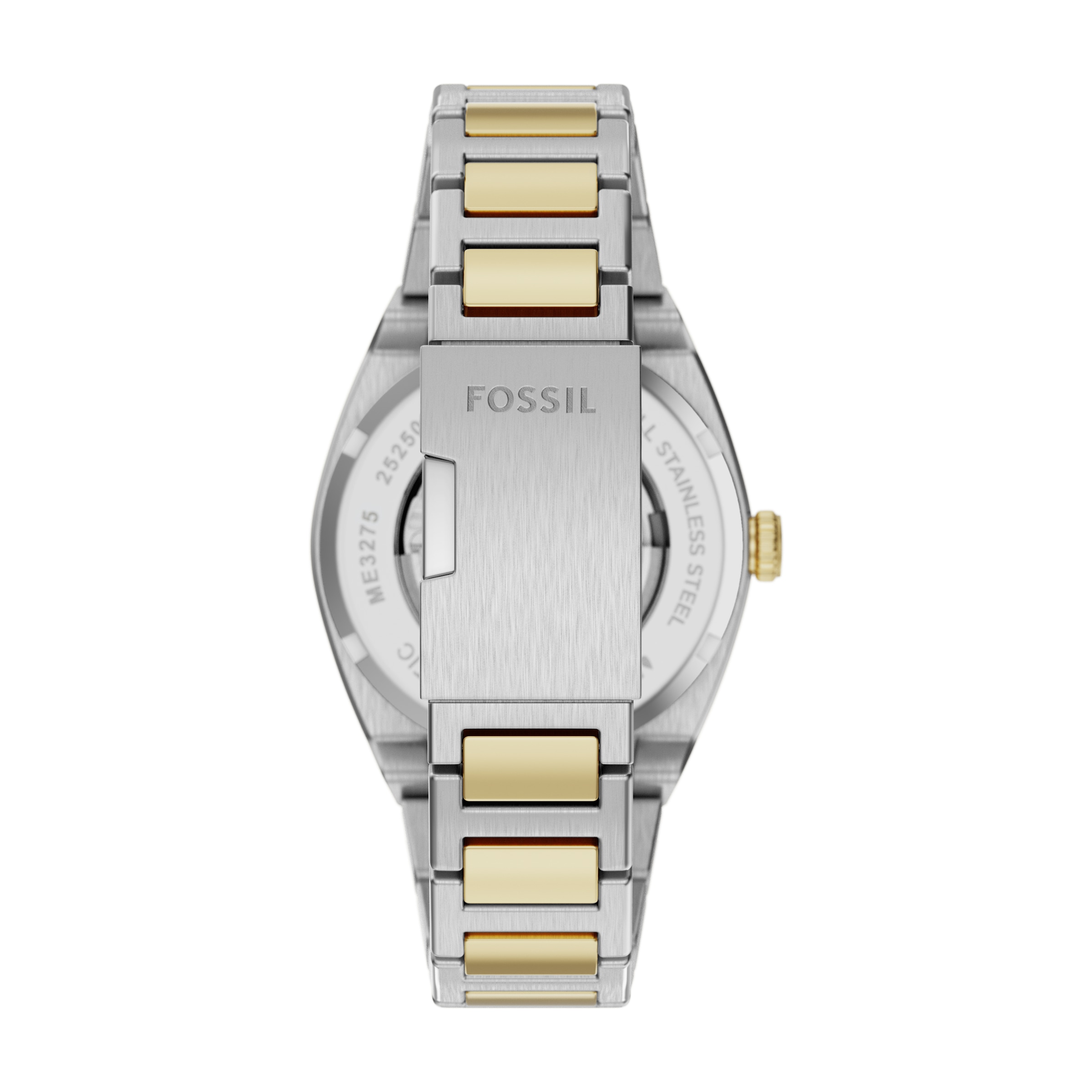 Fossil Automatikuhr »EVERETT« Armbanduhr, Herrenuhr, Mechanische Uhr, Edelstahlarmband, analog