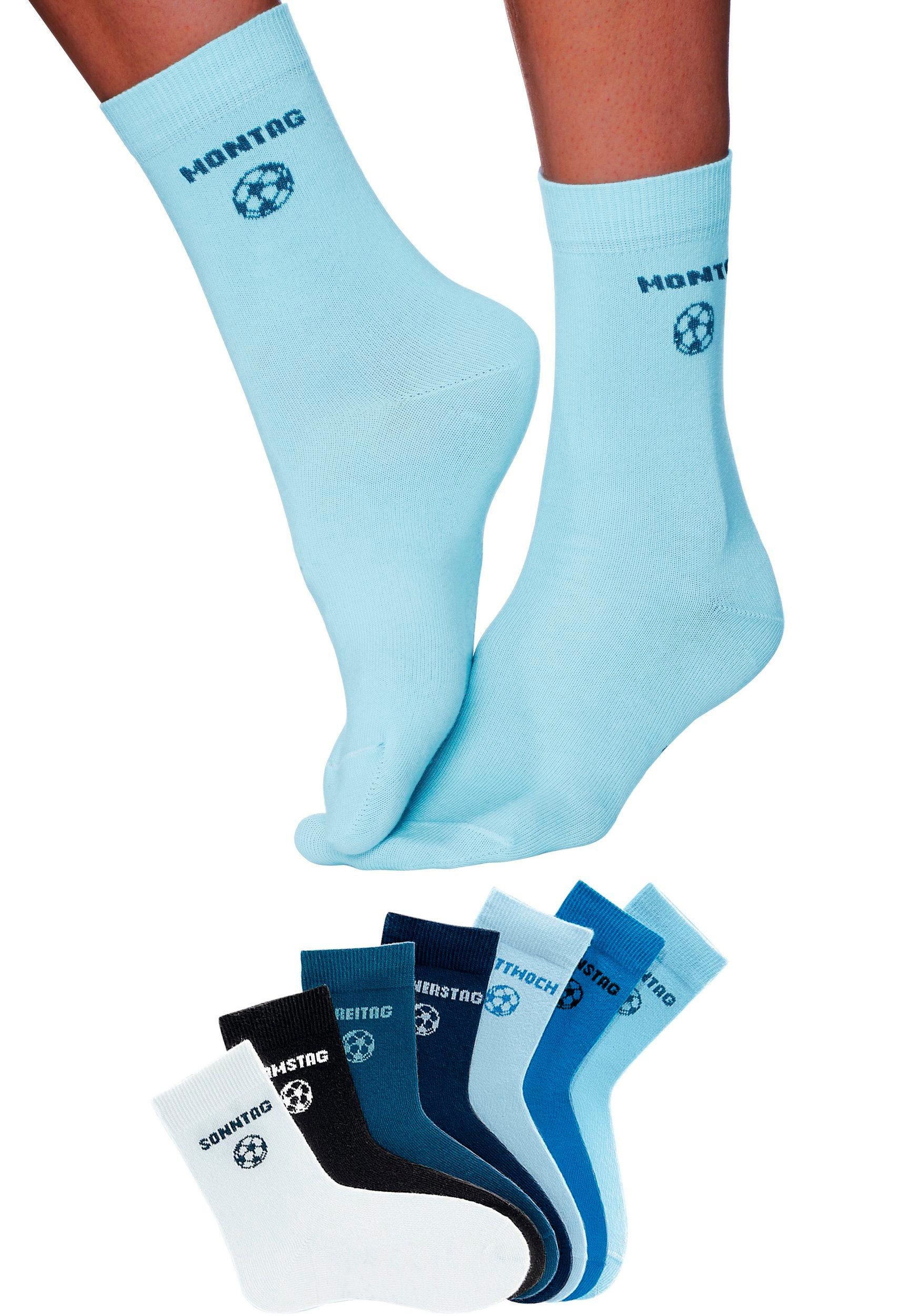 Kinder Fußballmotiv Paar), (7 Socken, für HIS mit