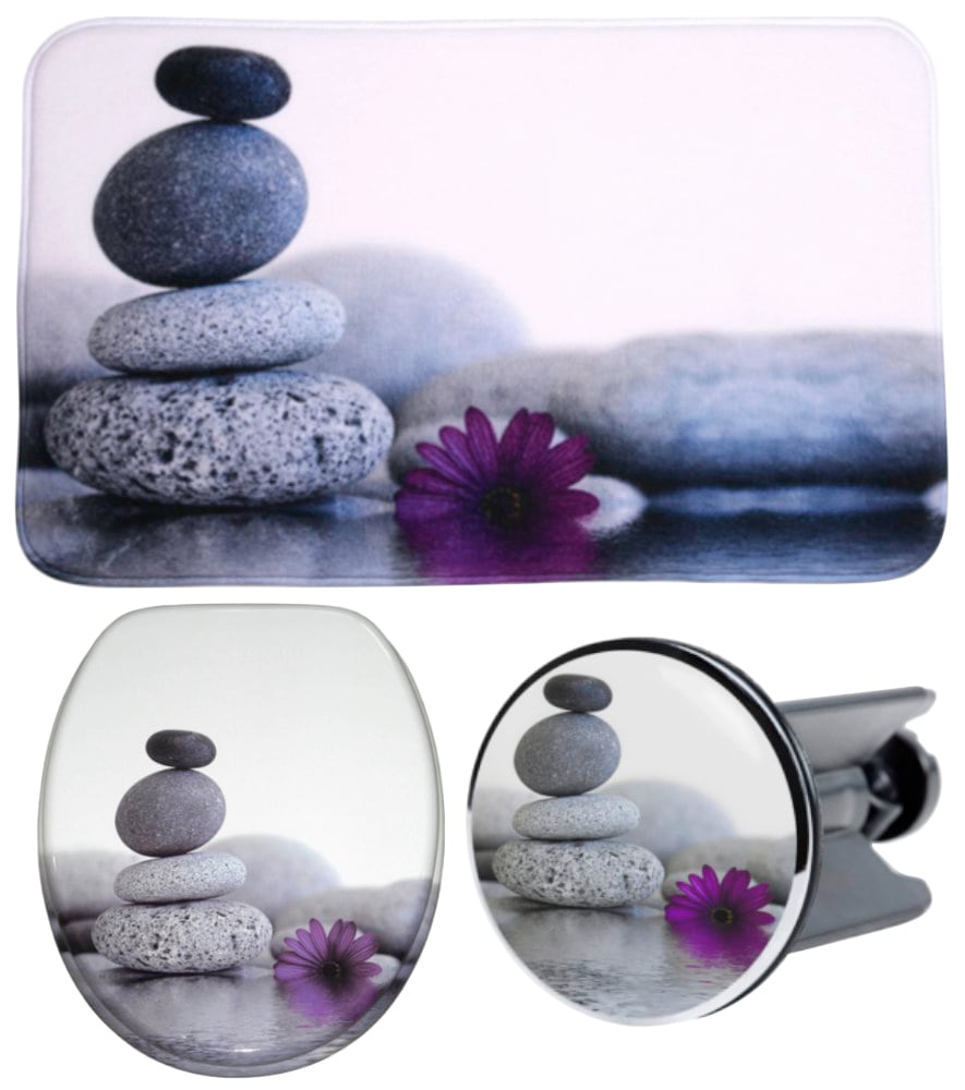 Sanilo Badaccessoire-Set "Energy Stones" bestehend aus WC-Sitz, Badteppich günstig online kaufen