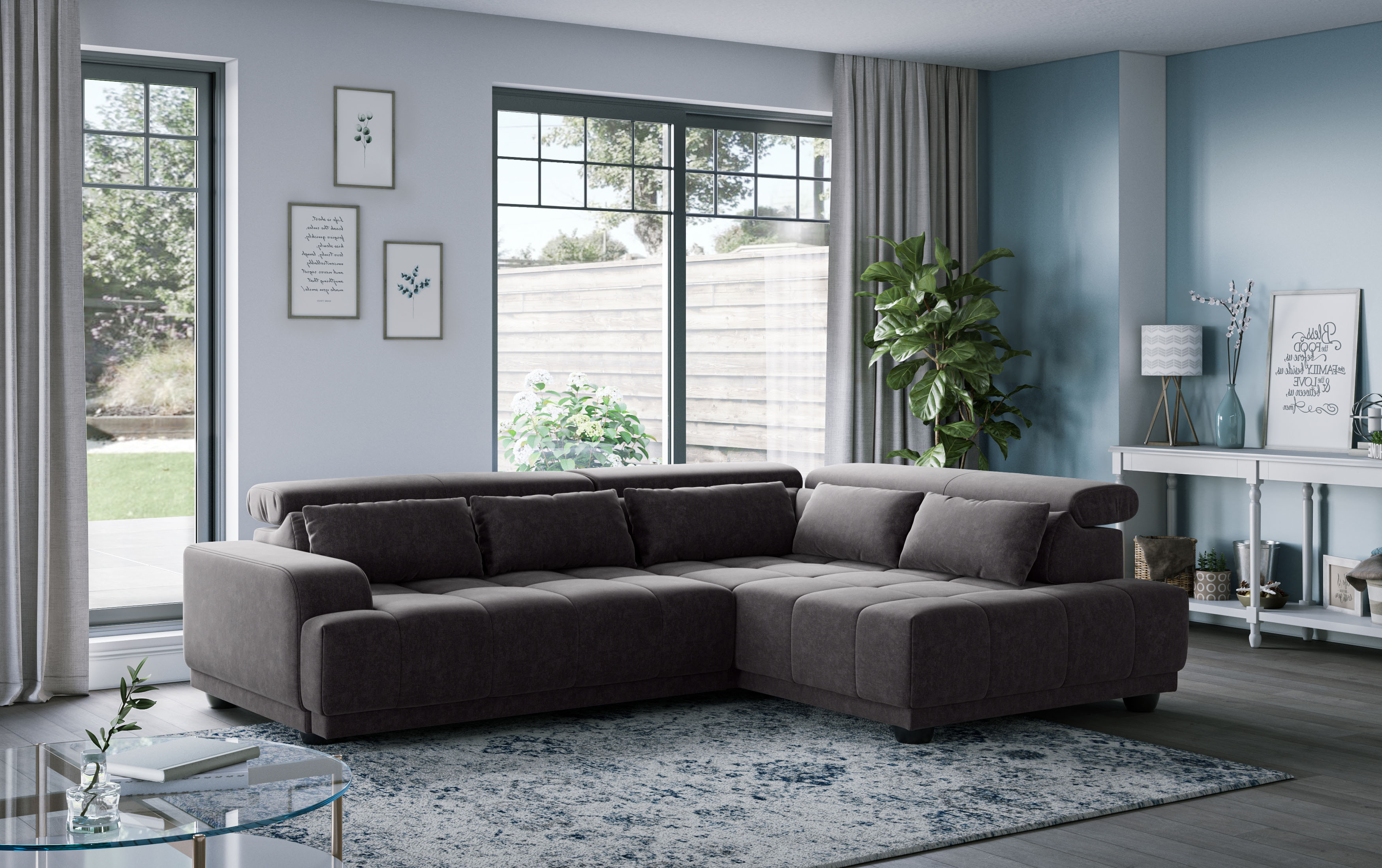 OTTO home Ecksofa "Jade L Form, Breite: 270 cm, mit Kopfteilverstellung & Nierenkissen" optional elektr. Sitztiefenverstellung