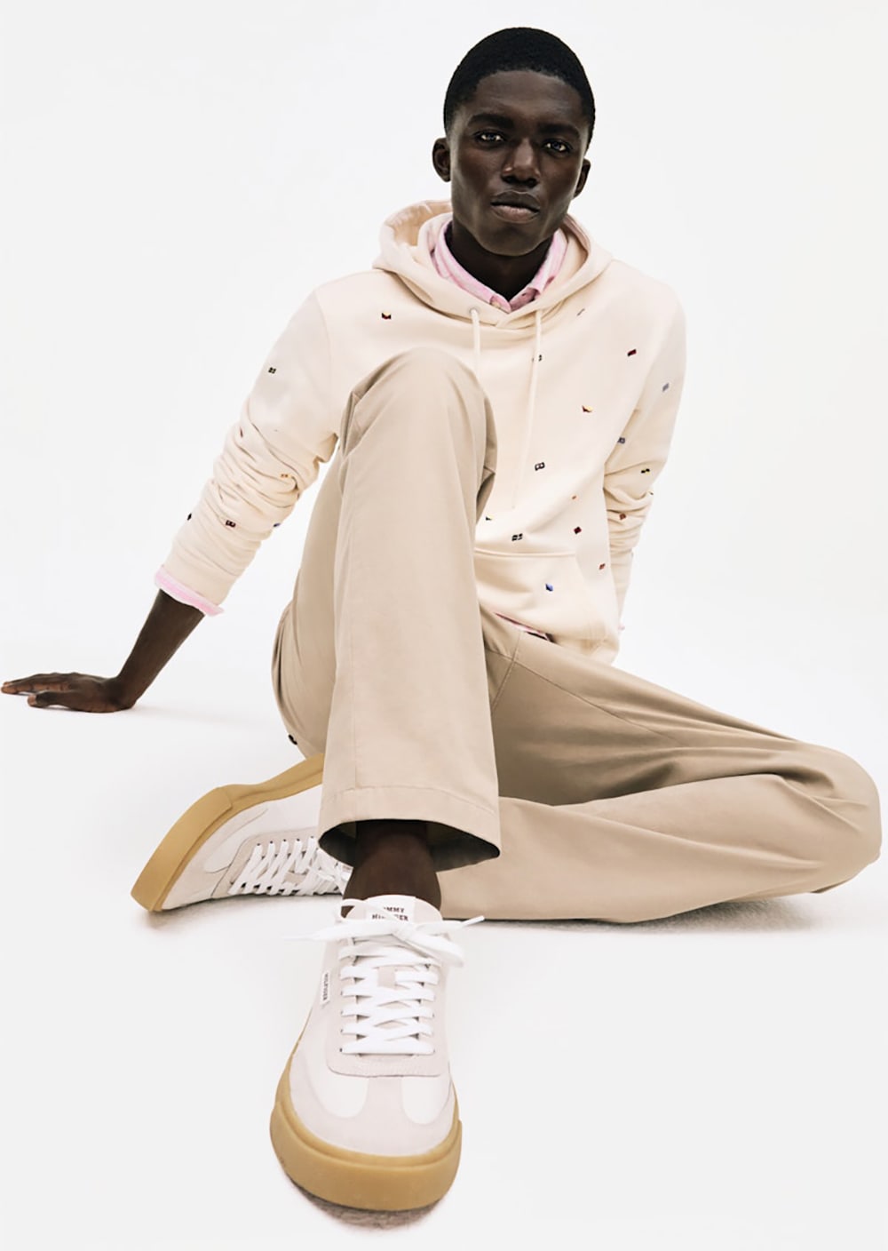 Tommy Hilfiger Sneaker »TH CUPSET SUMMER LTH«, Freizeitschuh, Halbschuh, Schnürschuh mit seitlichem Label