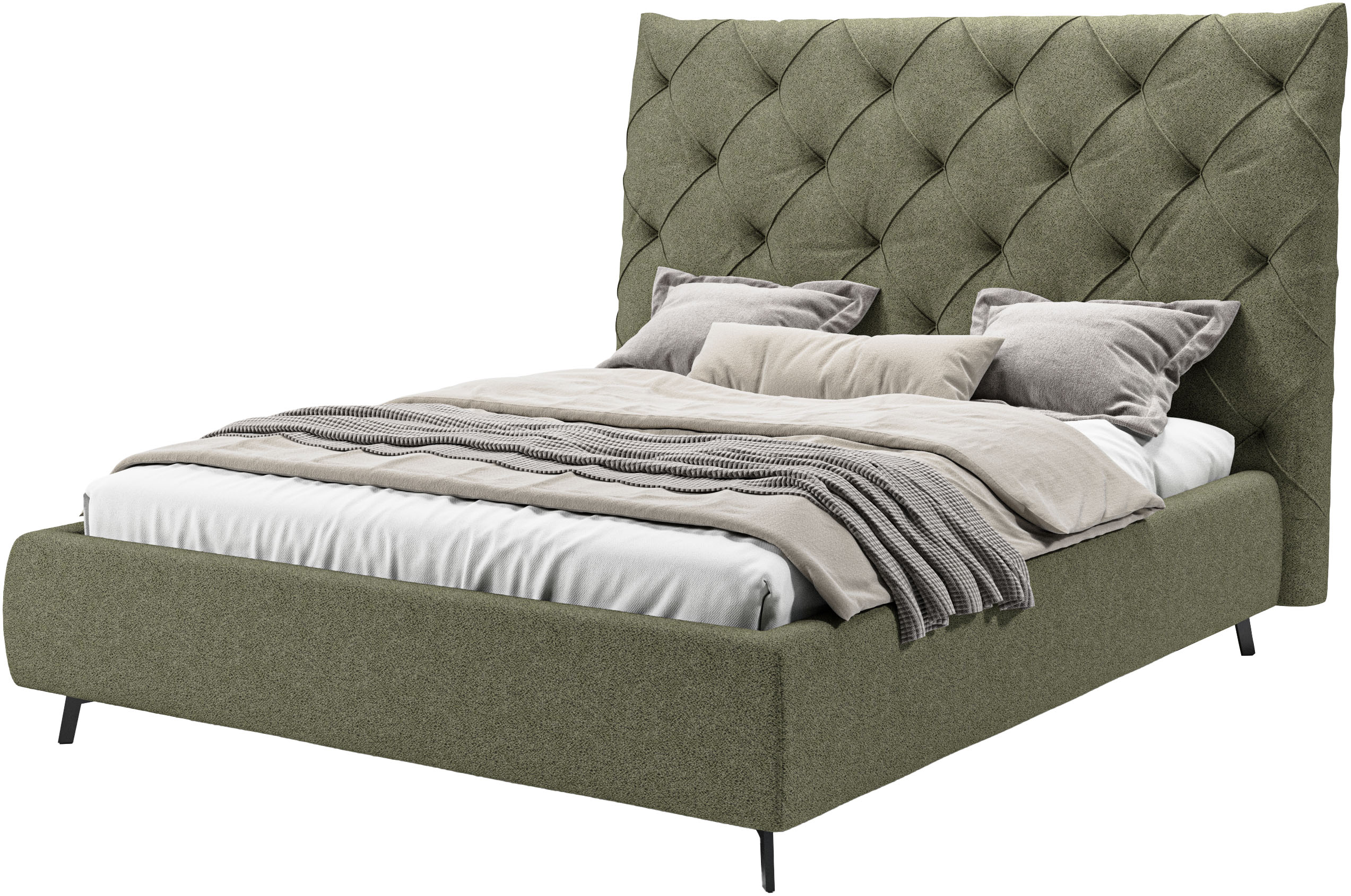 Home affaire Polsterbett "Maxime, in 4 Breiten bis 200cm, auch in Leder" Kopfteilhöhe 143 cm, belastbar bis 280 kg, auch in Überlänge 220cm