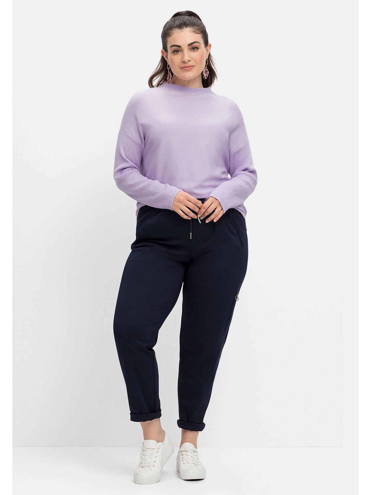 Sheego Strickpullover »Große Größen«, mit Stehkragen, in flauschiger Qualität