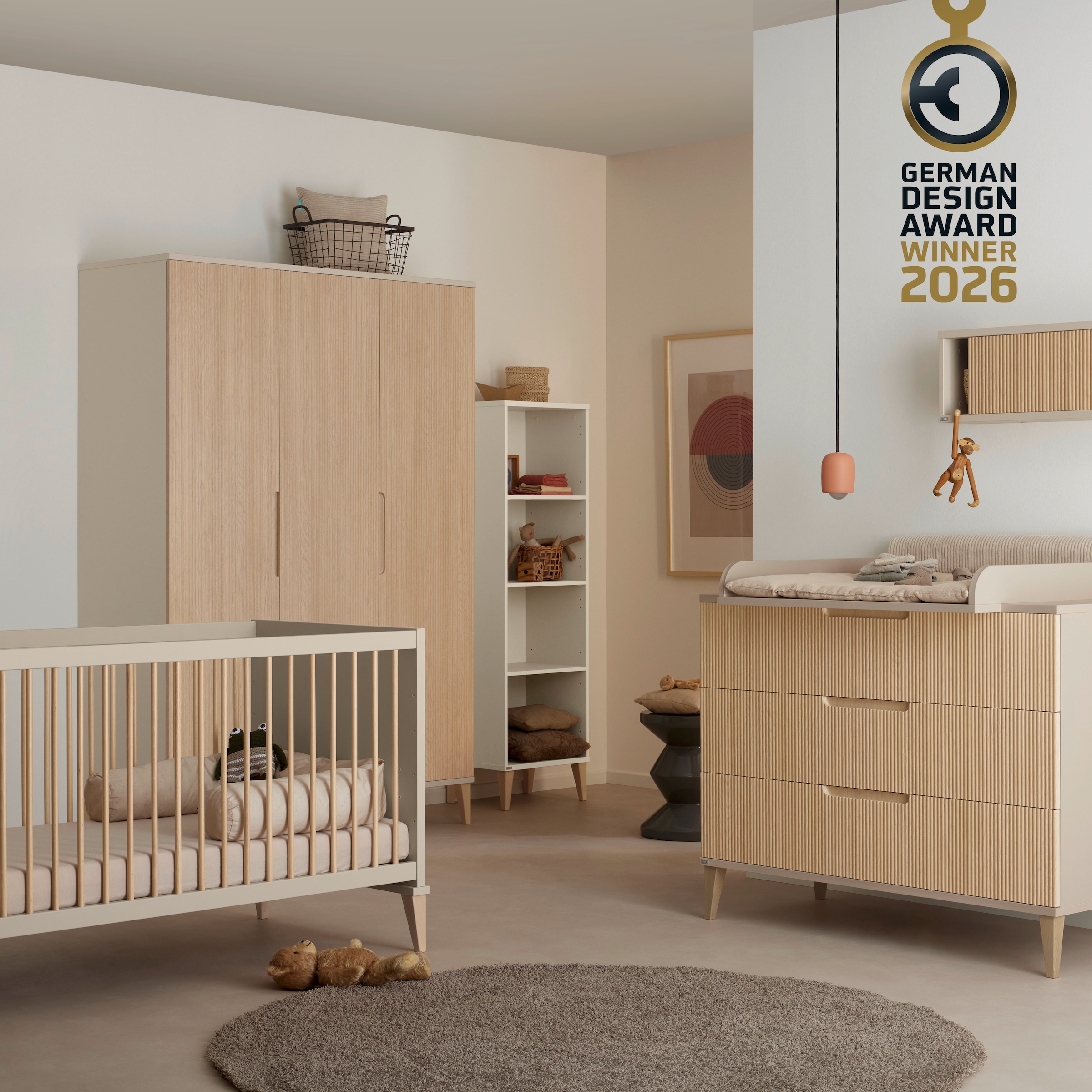 PAIDI Standregal »JONTE in Beige mit offenen Fächern, verschiedene Größen« B/H/T ca. 48-95/164/40cm, Cashmere-Beige,  modernes & langlebiges Regal mit Massivholz-Füßen, Highboard