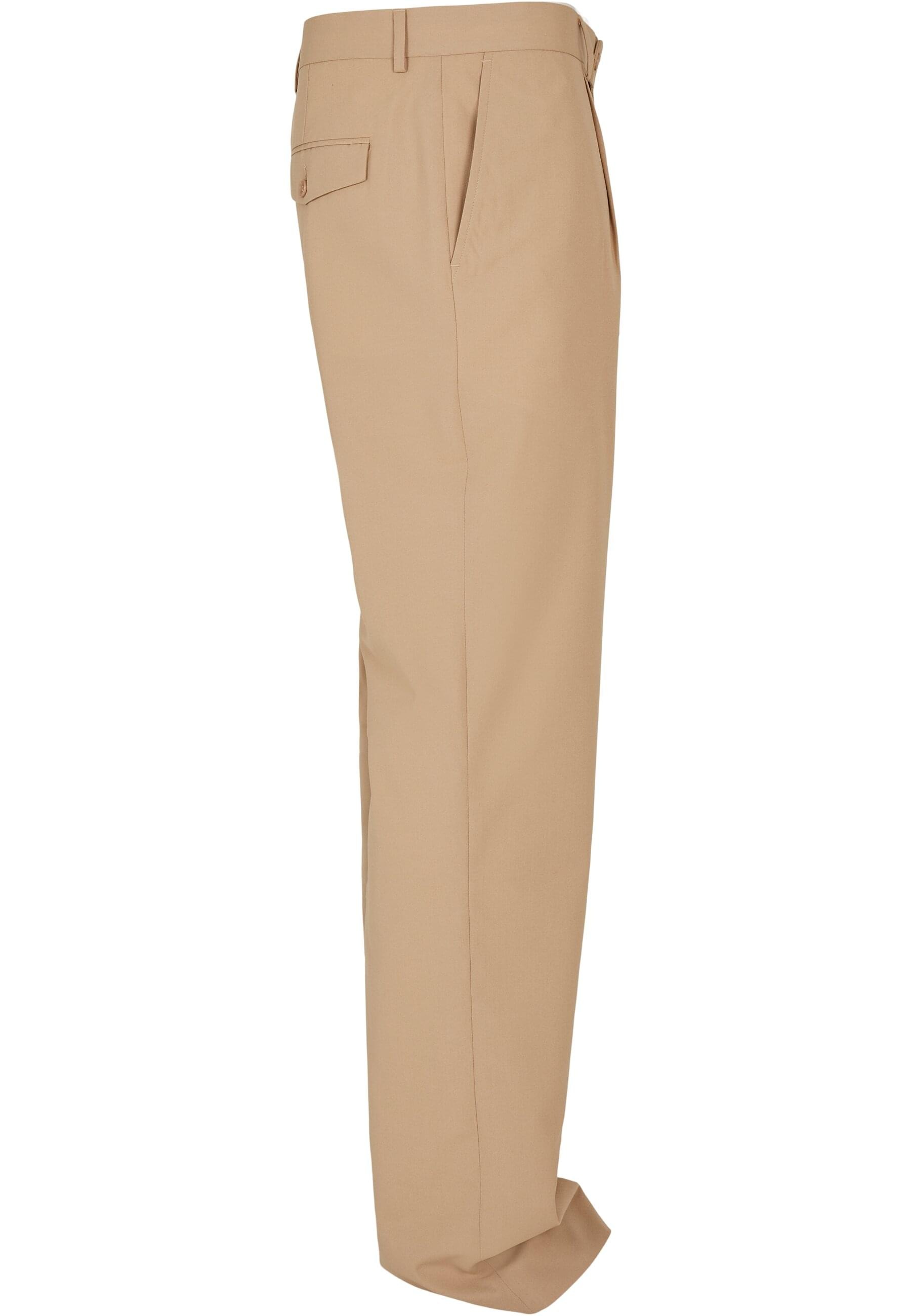 URBAN CLASSICS Stoffhose »Urban Classics Herren Straight Pleat-Front Trousers«, (1 tlg.)