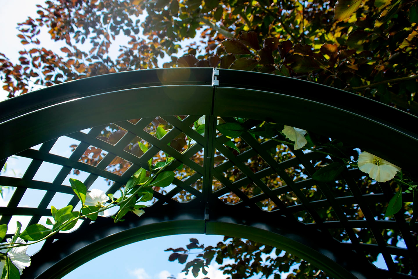 KHW Gartenbank "Amsterdam" mit Rosenbogen, Spalier und zwei Pflanzkästen, a günstig online kaufen