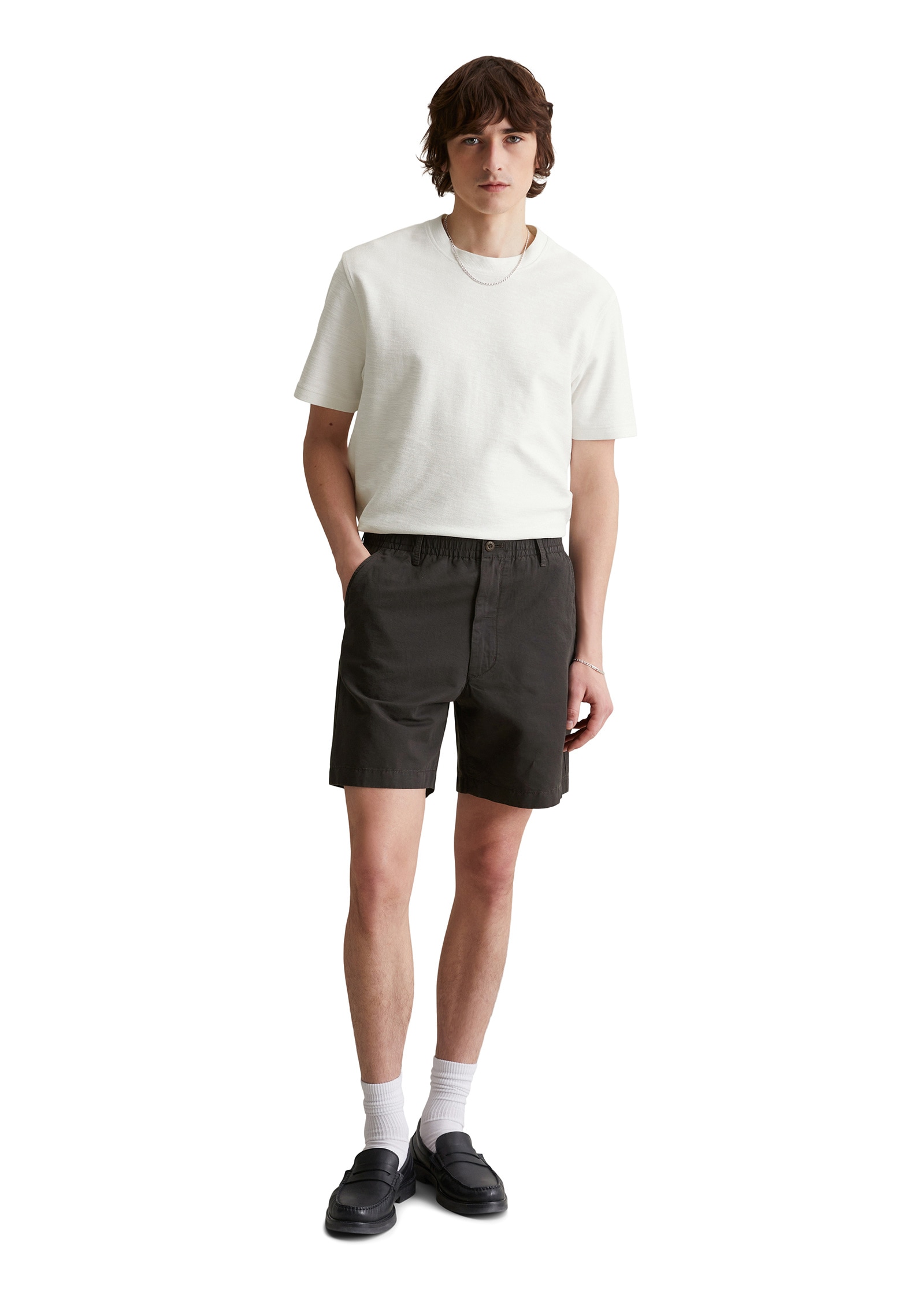 Marc O'Polo DENIM Shorts »aus Bio-Baumwolle und Leinen«