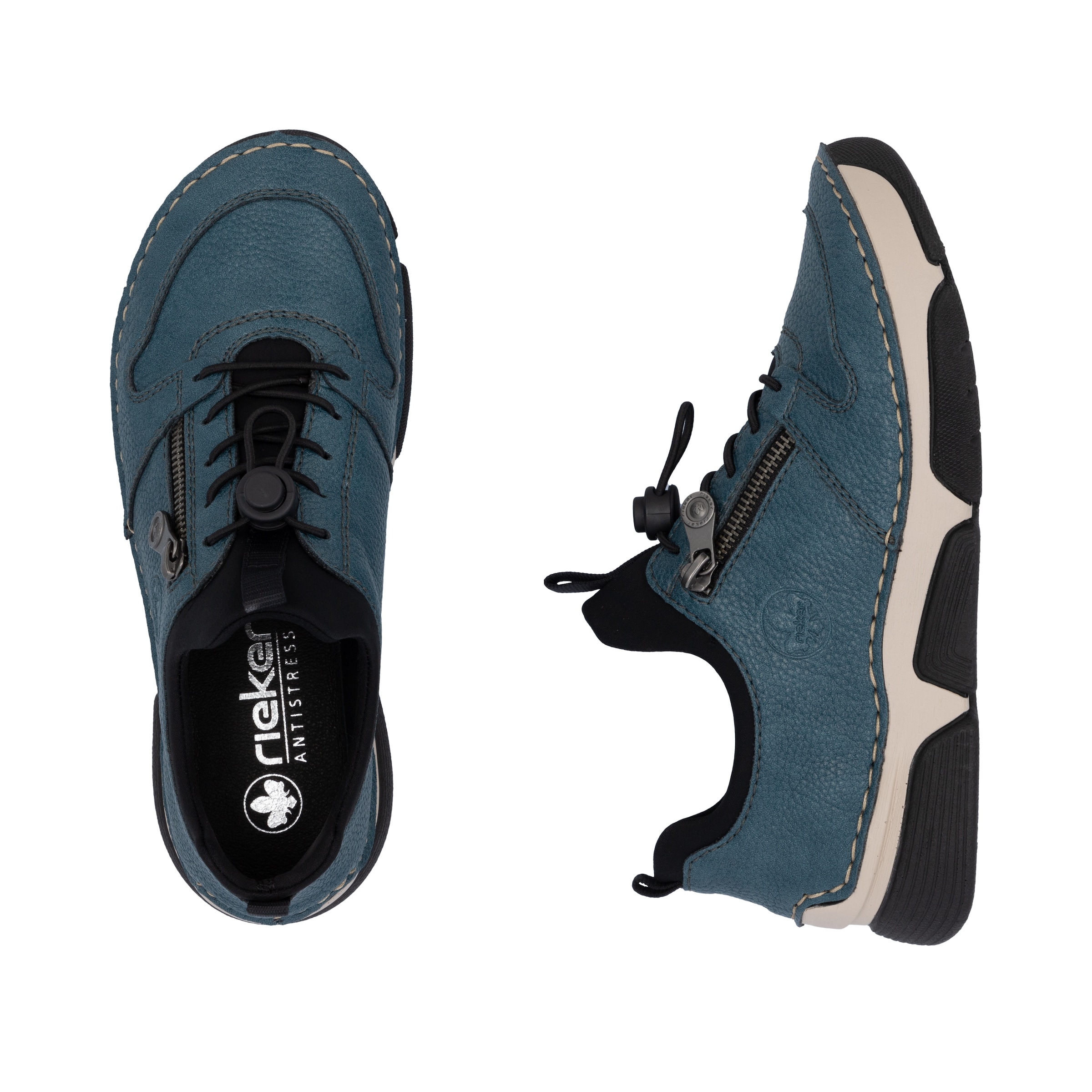 Rieker Slip-On Sneaker, Schlupfschuh, Halbschuh, Freizeitsneaker, Gummizug, Schnellverschluss