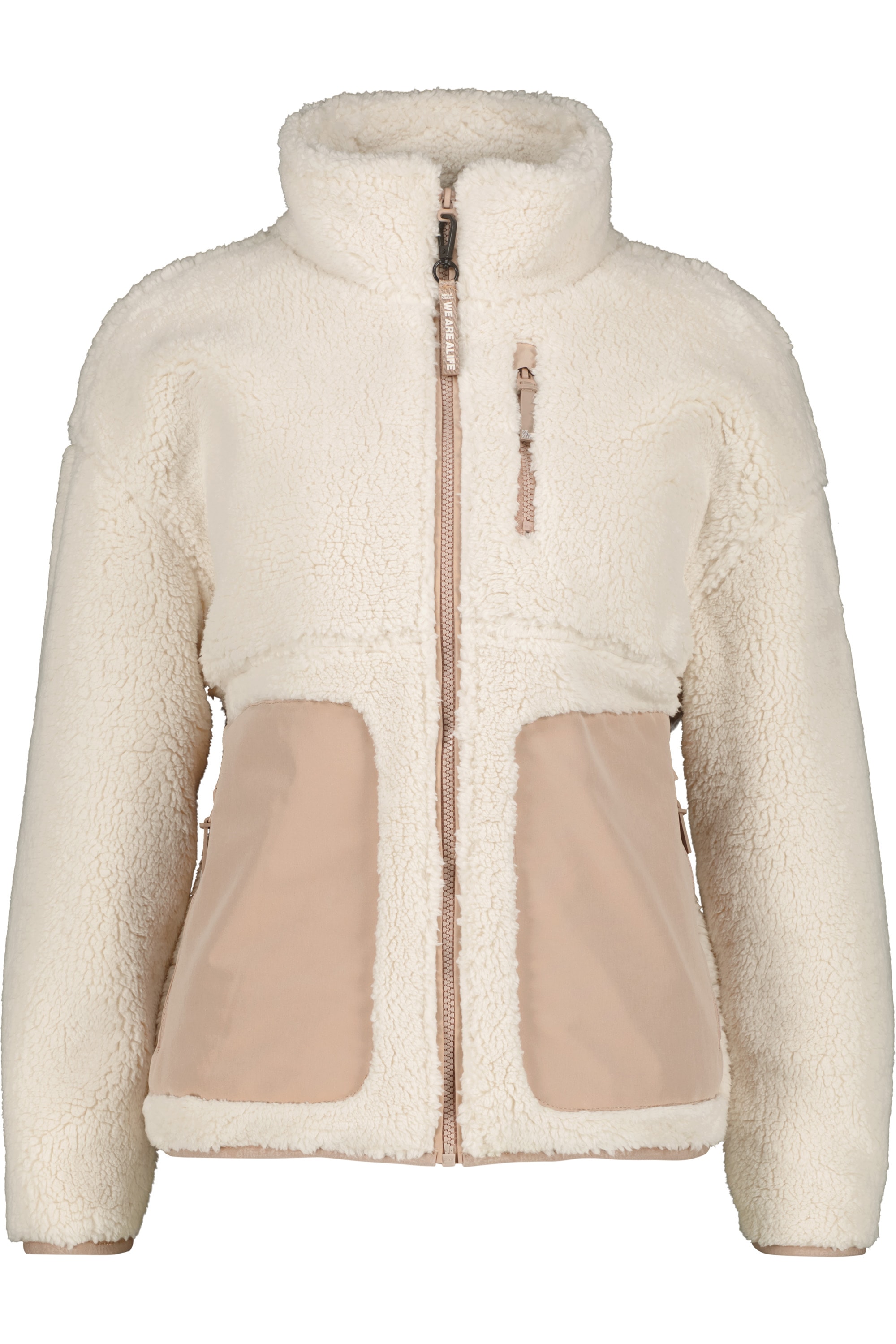 Alife & Kickin Winterjacke "Damen AnoukAK G", ohne Kapuze, Stylische Teddy Plüschjacke mit hohem Kragen und Fleece-Innen