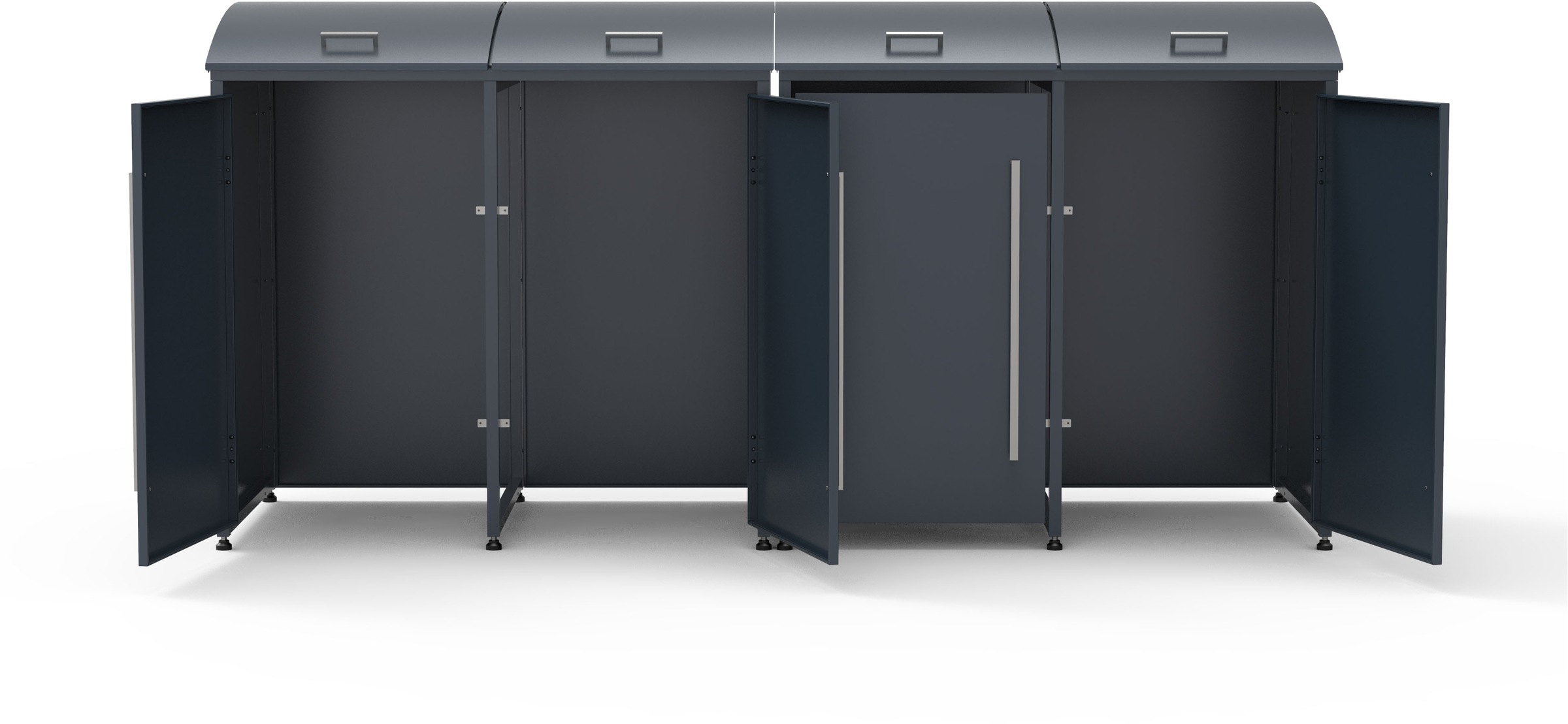 WESTMANN Mülltonnenbox »Moderna 4«, Platz für 4 Mülltonnen je 240 L, BxHxT: 278x83x135 cm