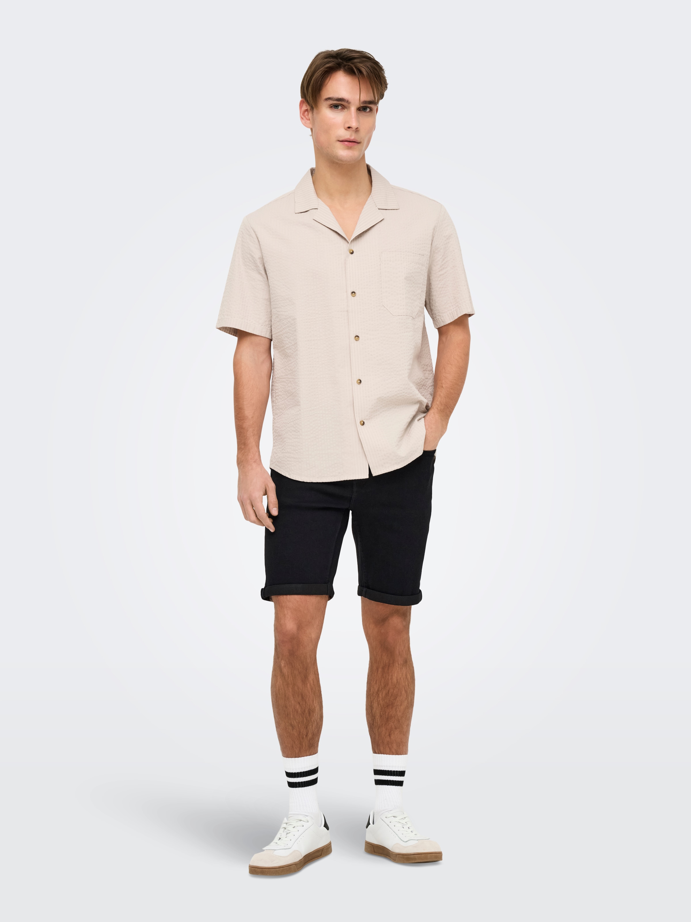 ONLY & SONS Shorts »ONSPLY BLKD 9041 PIM DNM SHORTS«
