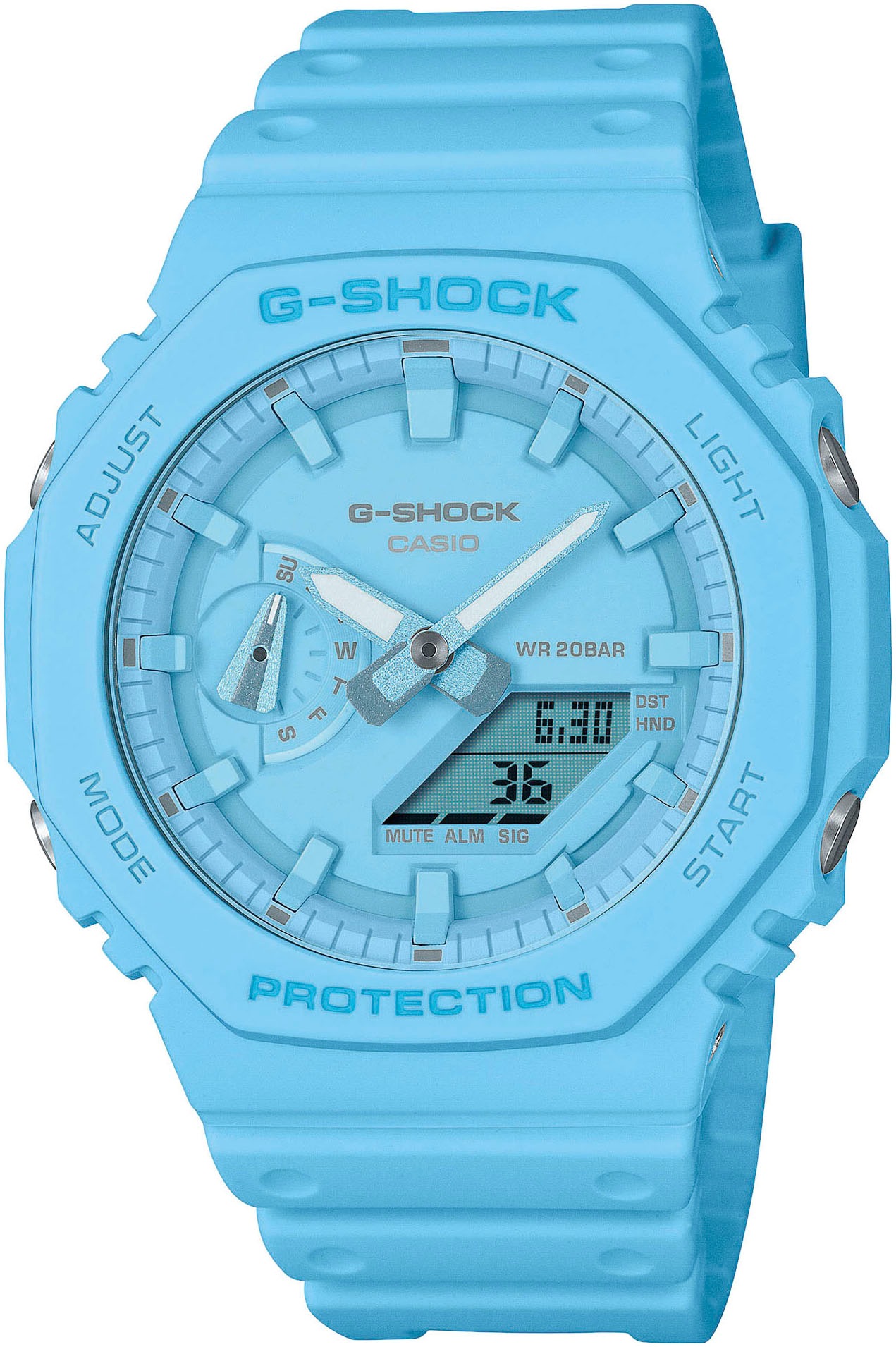 CASIO G-SHOCK Quarzuhr,Armbanduhr,Herrenuhr,digital, bis 20bar wasserd.Resinbarmband