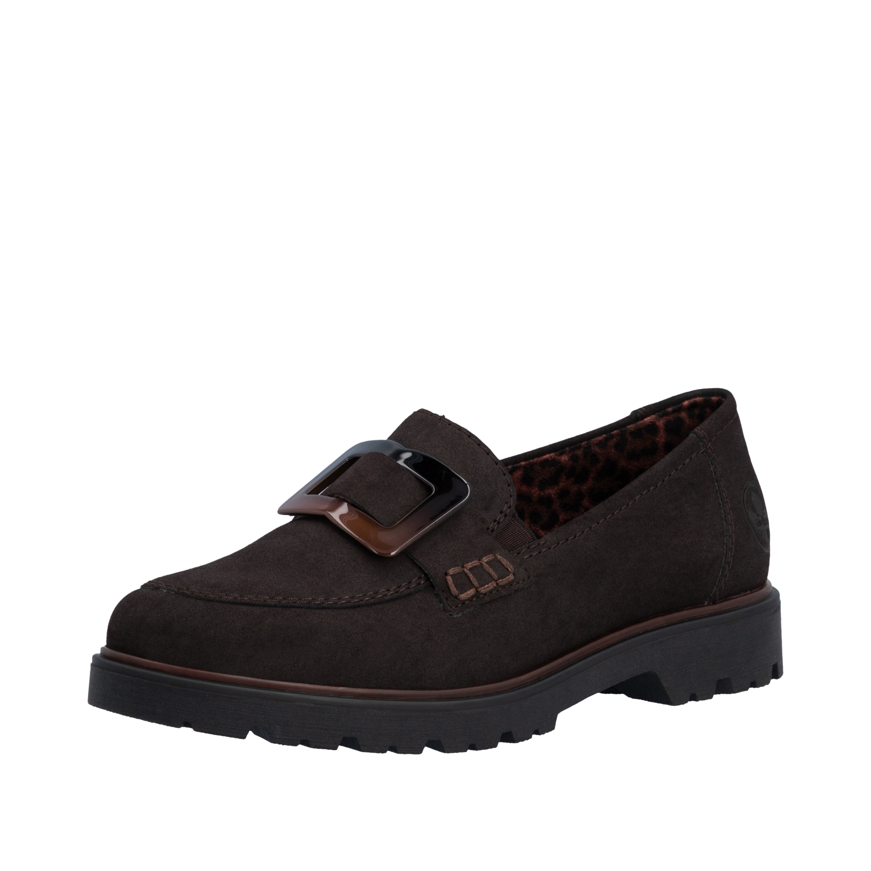 Rieker Slipper, Schlupfschuh, Halbschuh mit großer Zierspange