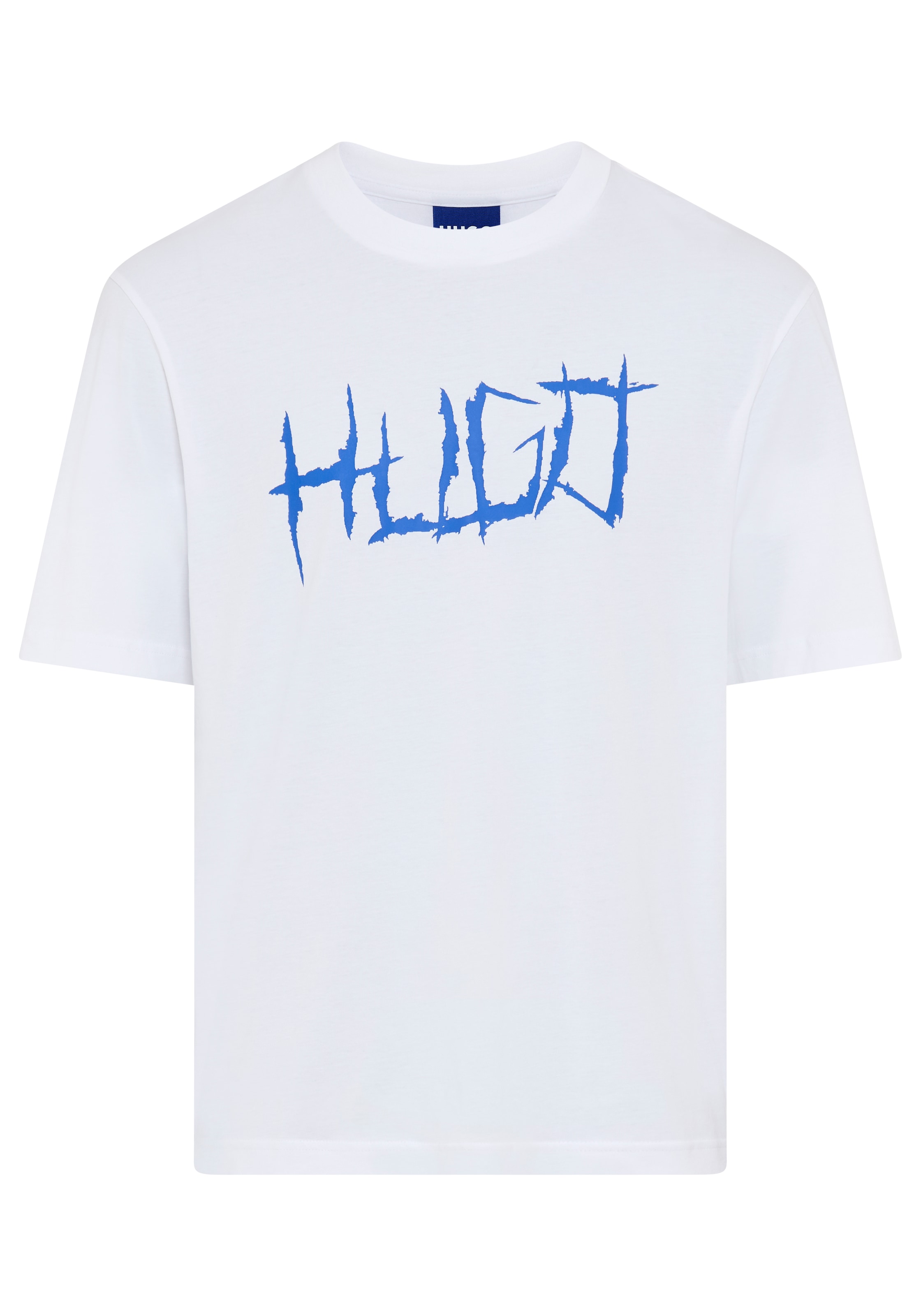 HUGO Blue T-Shirt Rundhalsausschnitt, Regular Fit, Logodruck günstig online kaufen