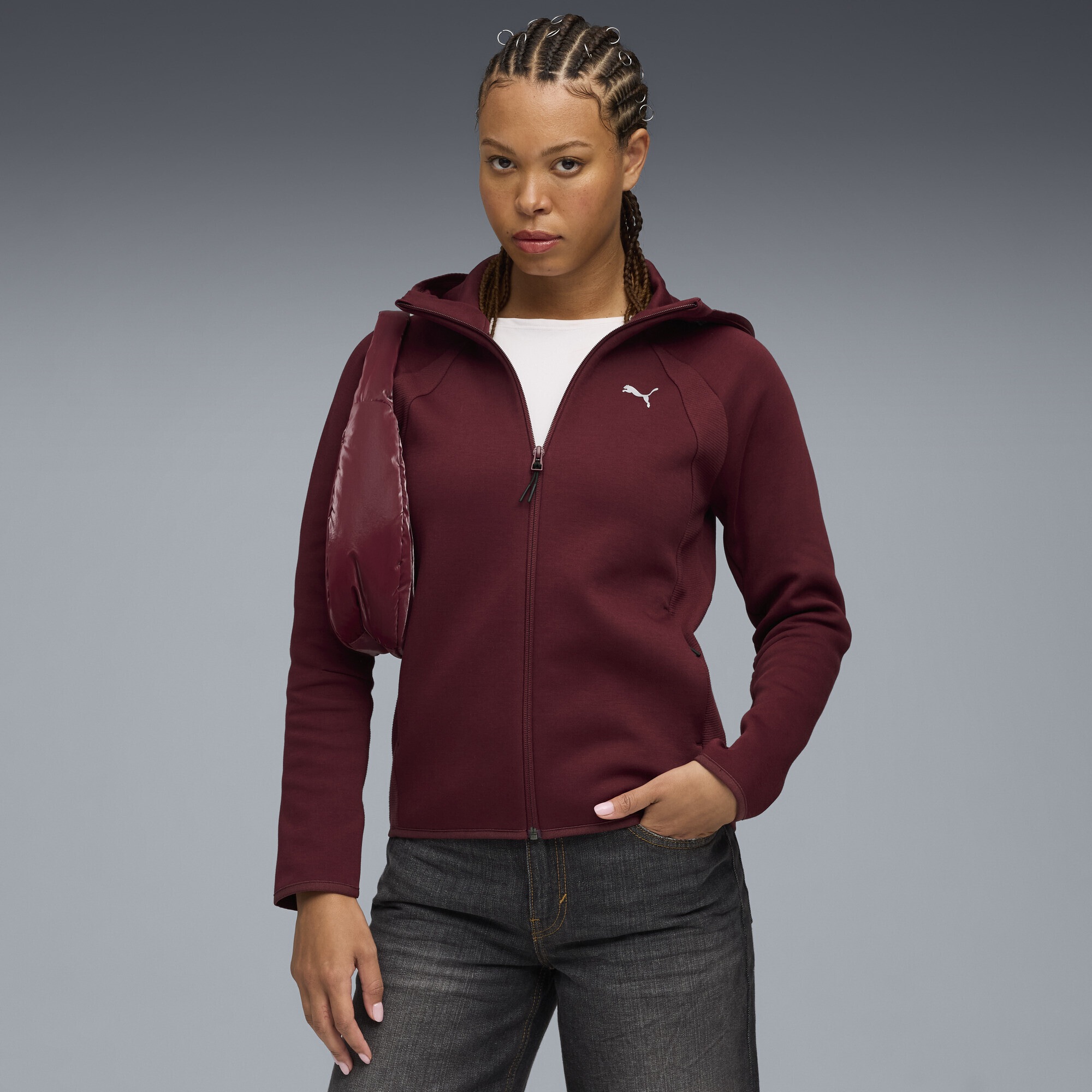 PUMA Sweatjacke »EvoStripe Kapuzenjacke Damen«