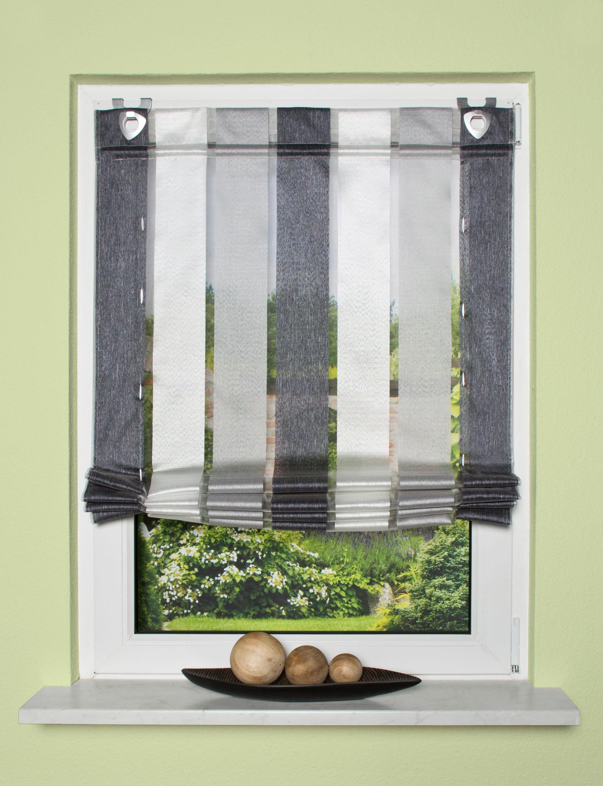 HOME WOHNIDEEN Raffrollo "LOSANA" mit Hakenaufhängung ohne Bohren günstig online kaufen