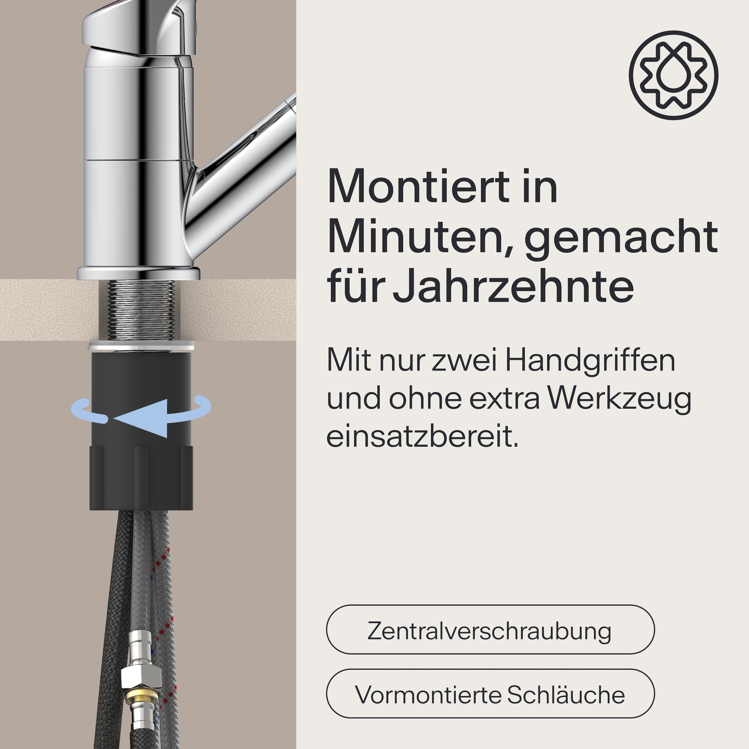 WASSERWERK Spültischarmatur »WK 7, Wasserhahn, Küche, Einhebelmischer«