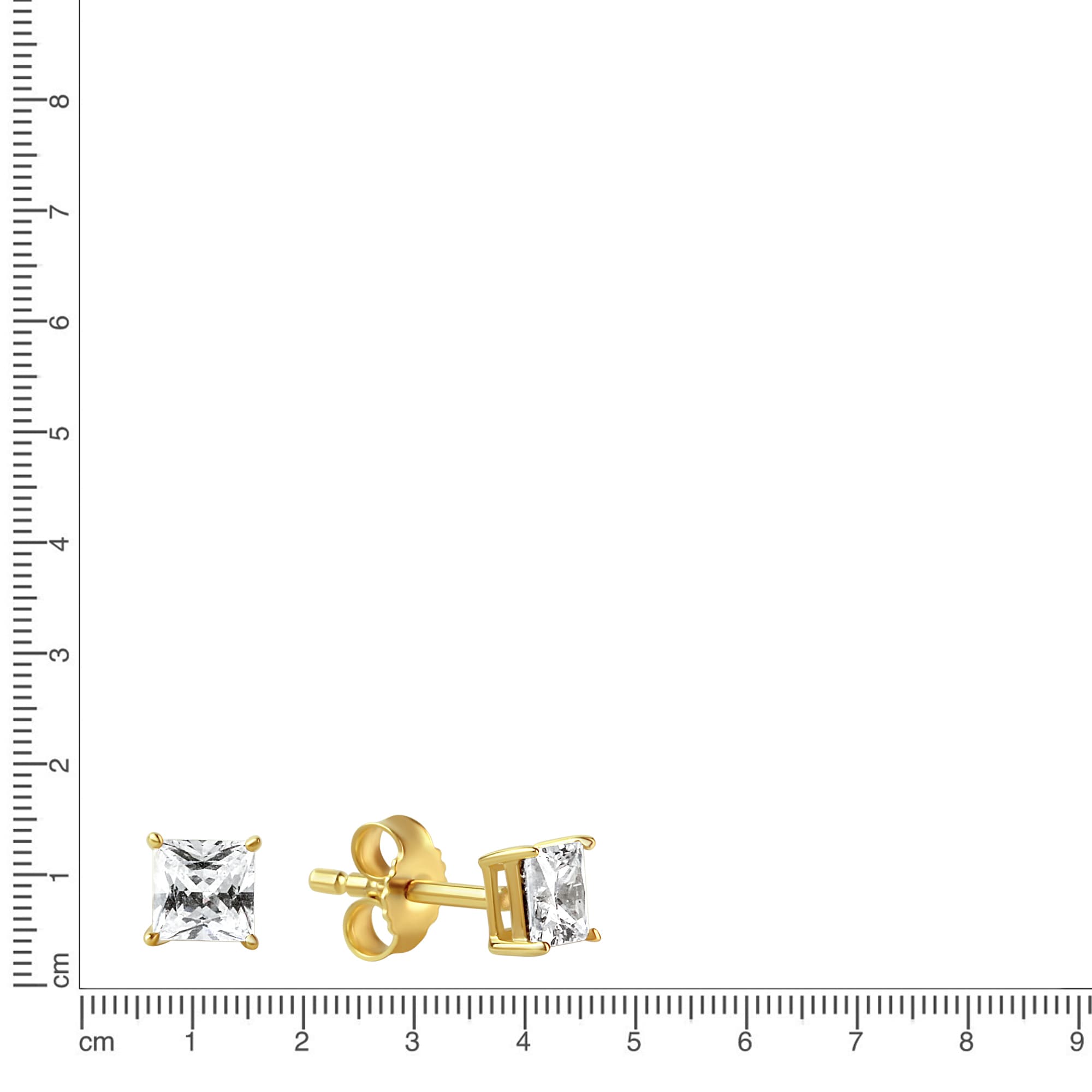 Vivance Paar Ohrstecker »333 Gelbgold glanz Zirkonia«