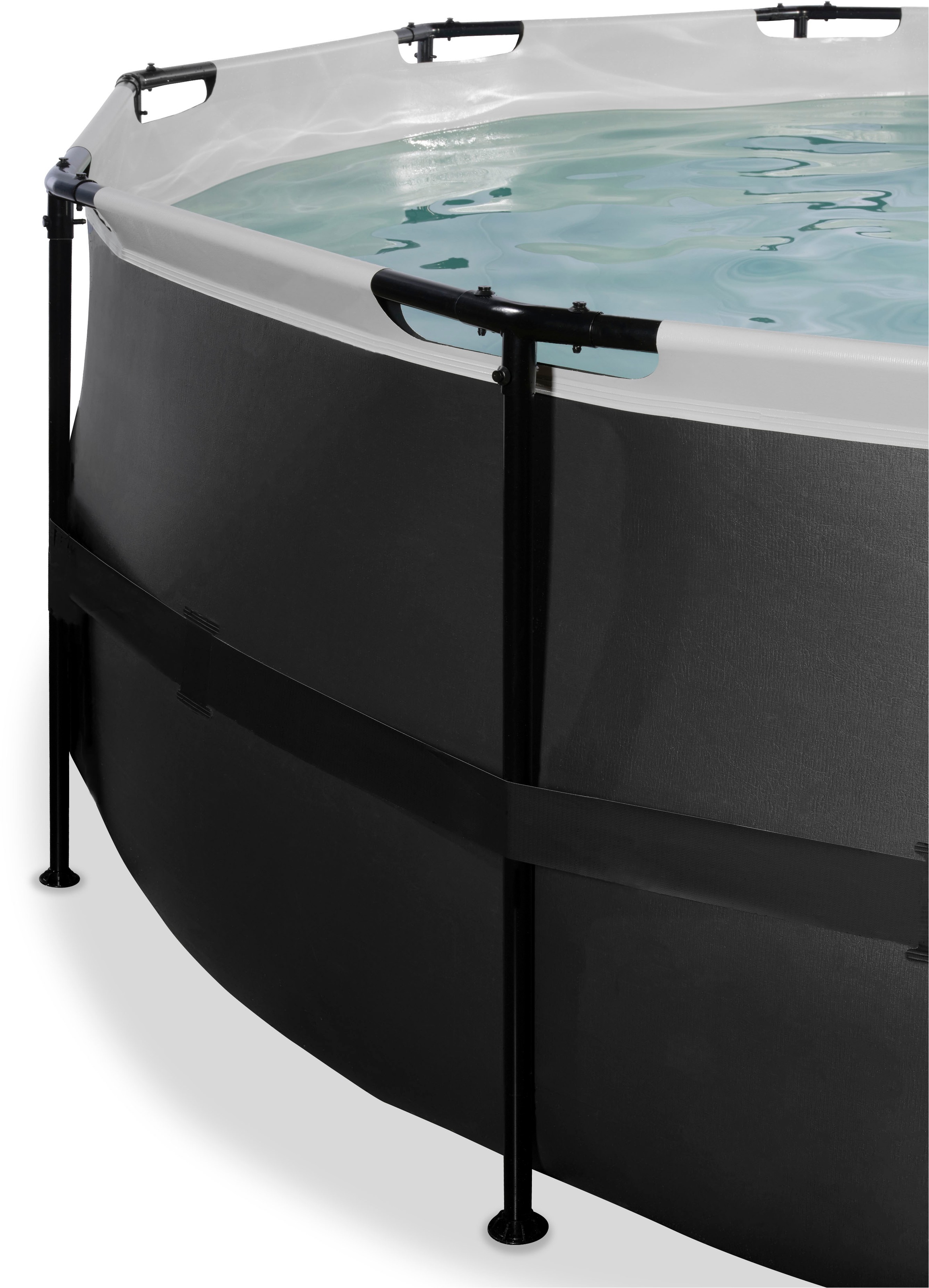 EXIT Framepool »inkl. multifunktionaler Poolabdeckung«, (Set, 4 tlg.), ØxH: 427x122 cm, mit Sandfilteranlage und Sicherheitsleiter