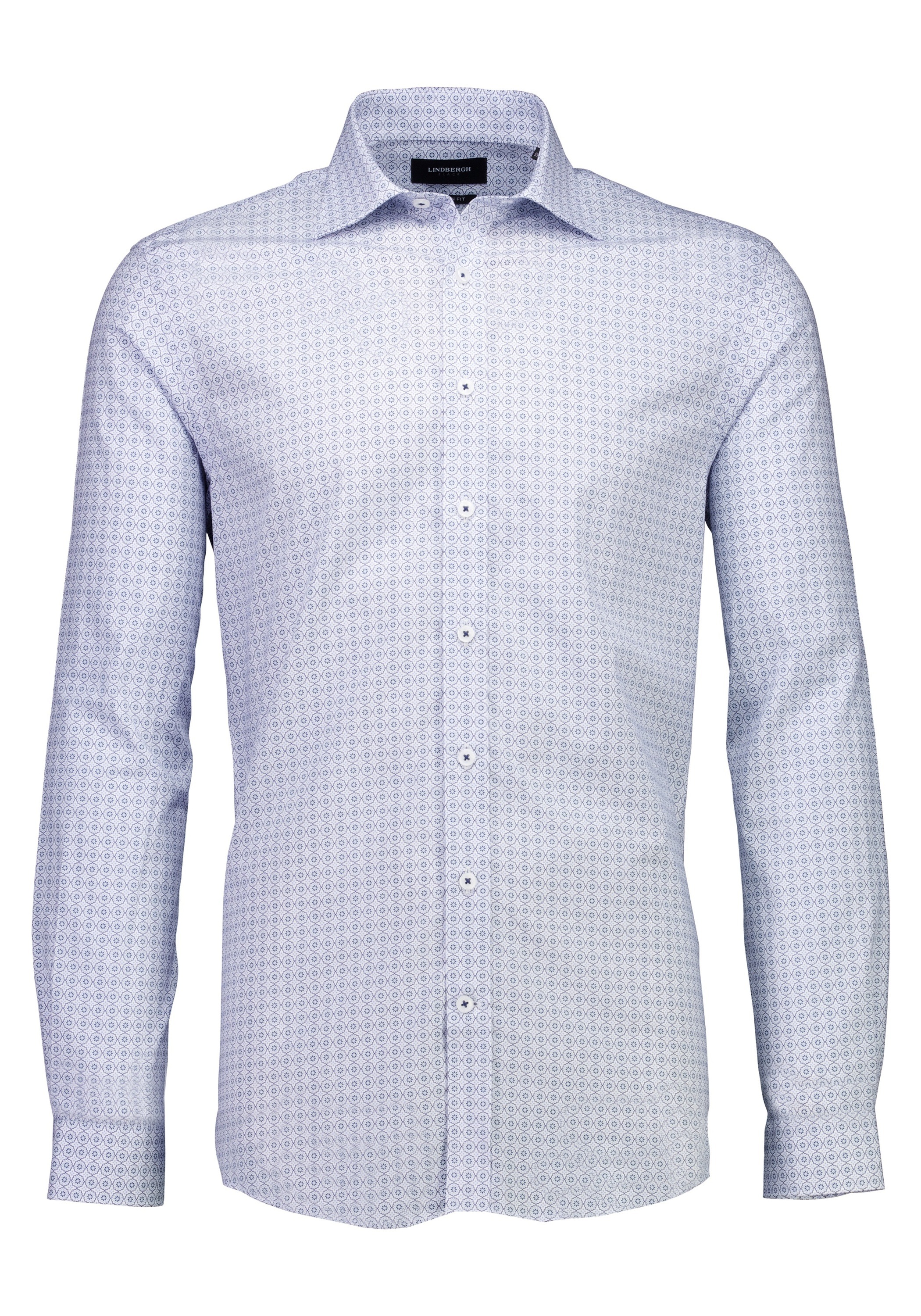 Businesshemd LINDBERGH "Business-Casual-Hemd Modern Fit", Herren, Gr. L, Normalgrößen, weiß, Obermaterial: 100% Baumwolle, Hemden