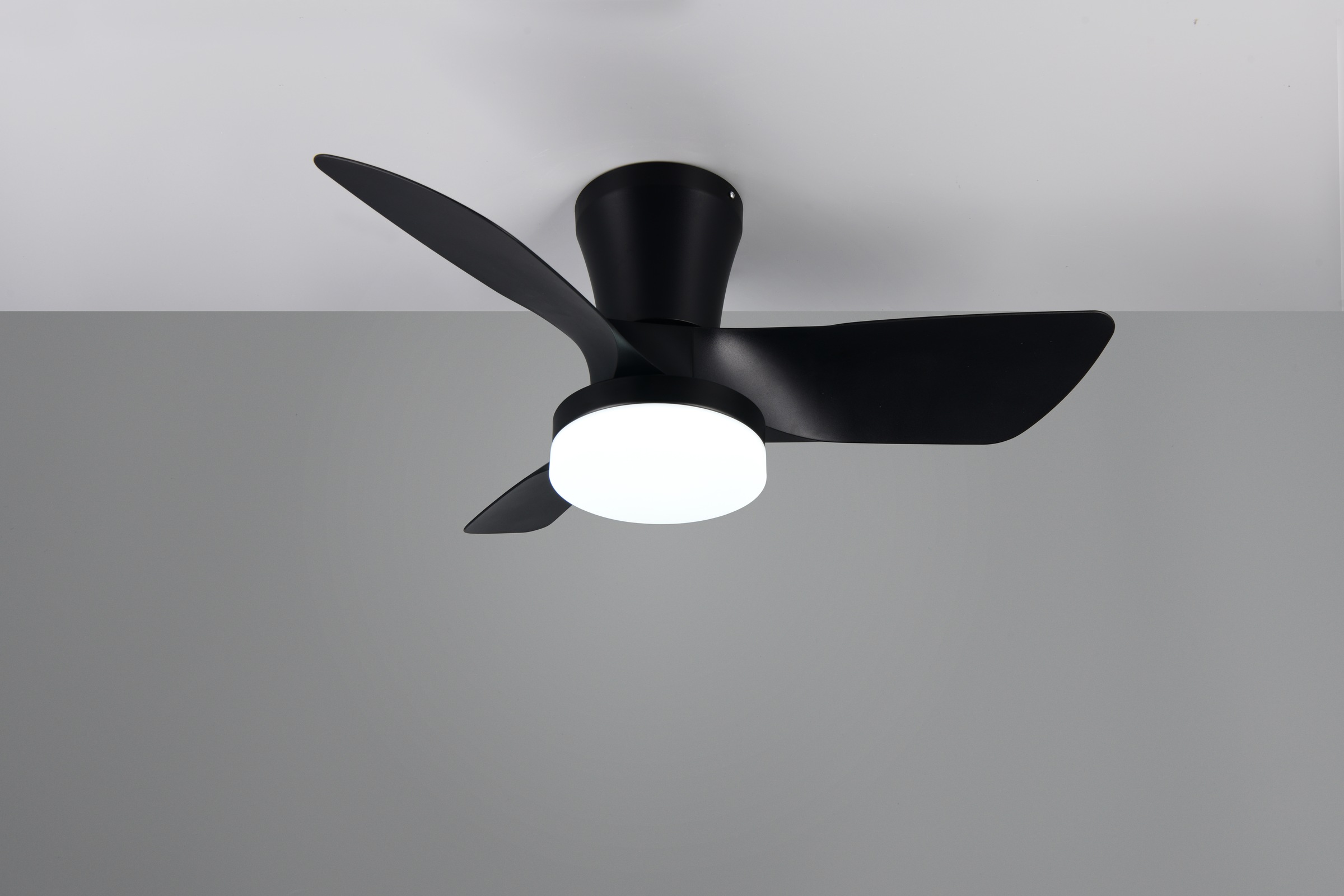 REALITY Leuchten LED Deckenleuchte »RANDERS mit Ventilator, Deckenventilator mit Licht inkl Fernbedienung«, 1 flammig, Leuchtmittel LED-Board | LED fest integriert, 6 Geschwindigkeiten Timer Vor- & Rücklauf LED dimmbar CCT Nachtlicht