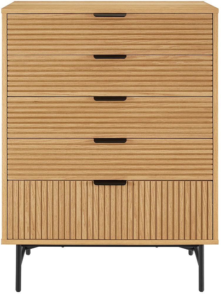 SalesFever Kommode "Visby Designer Sideboard mit Stil", Eiche Echtholzfurni günstig online kaufen