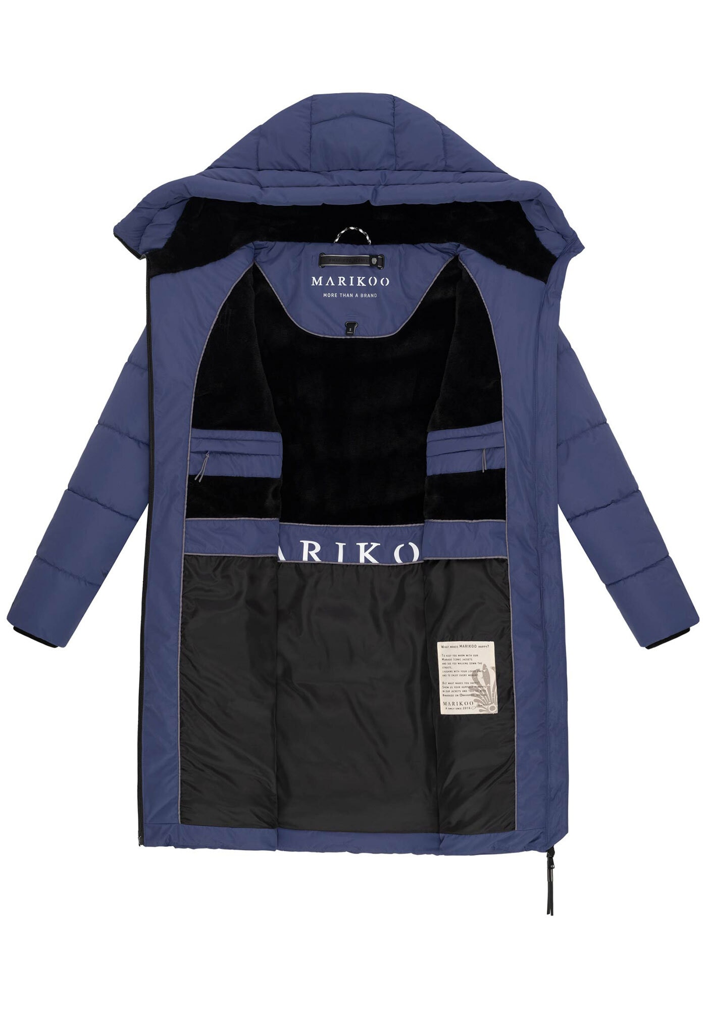 Marikoo Winterjacke »Natsukoo XVI«, Stepp Mantel mit großer Kapuze