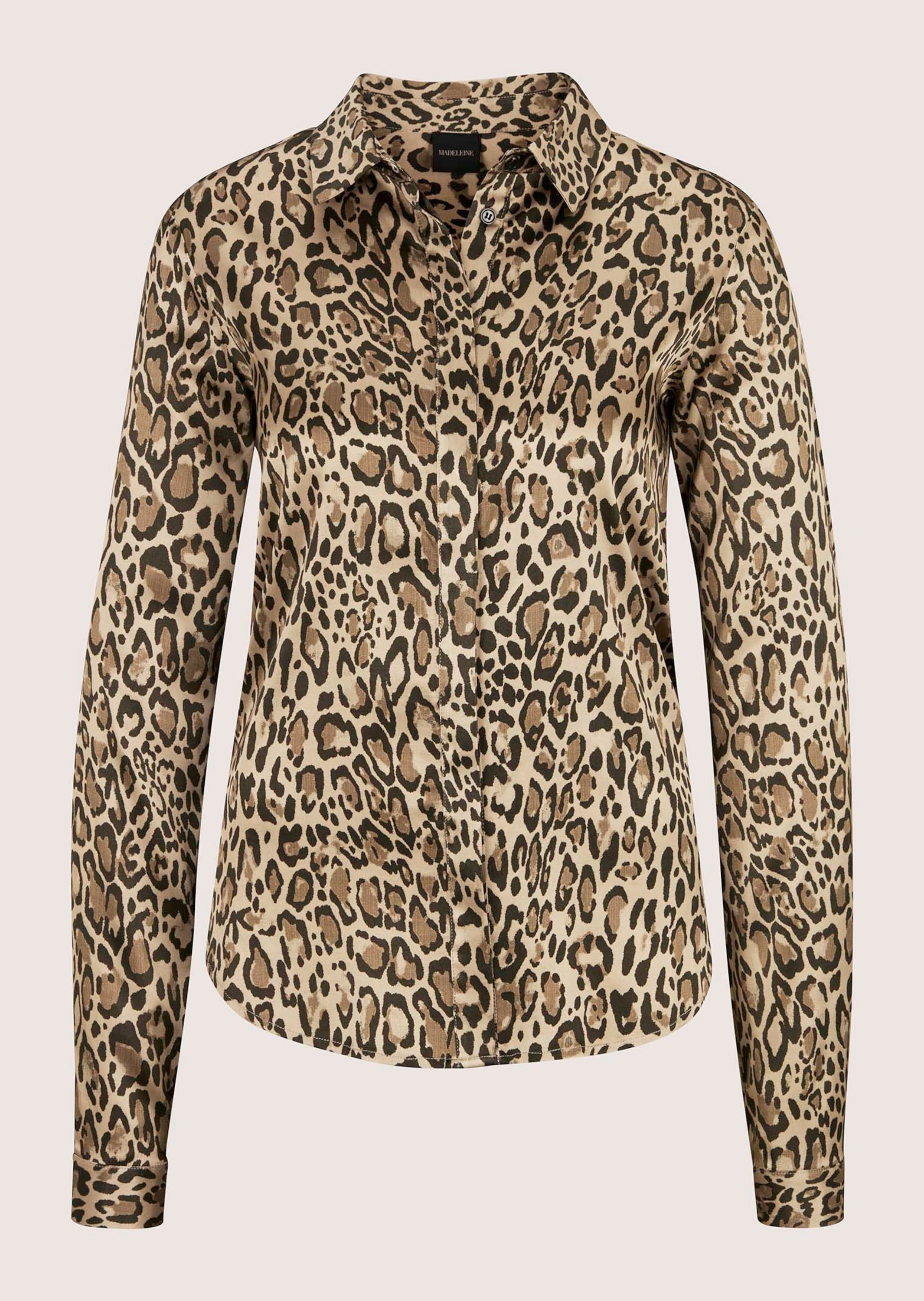 MADELEINE Hemdbluse "Bluse Hemdbluse mit Leo-Print"