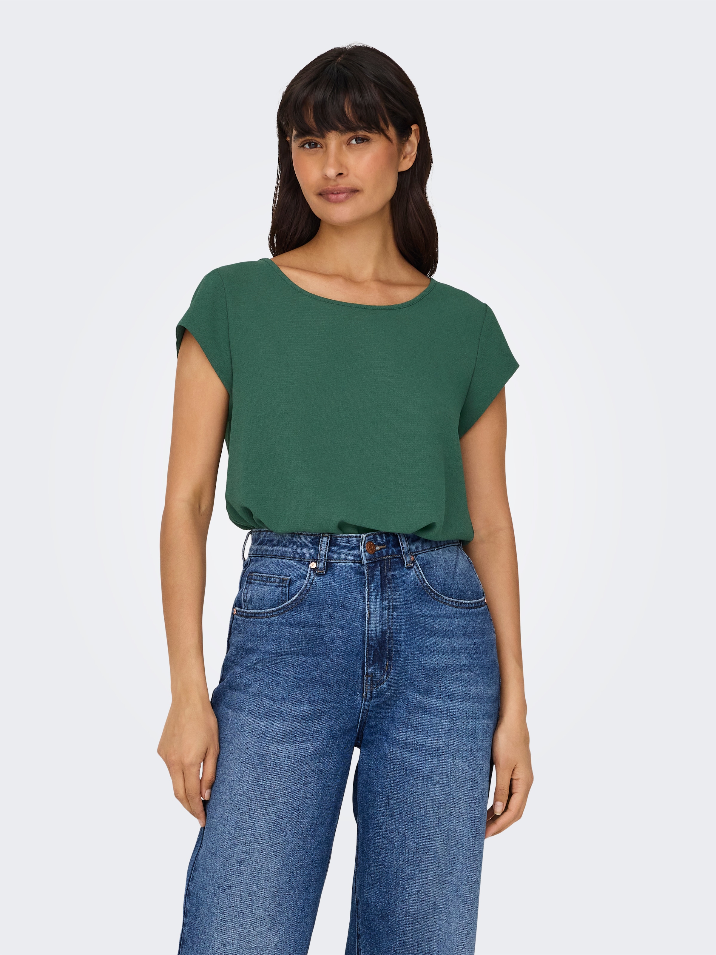 ONLY Kurzarmbluse "ONLVIC – feminines Blusenshirt in lockerer Form", regula günstig online kaufen