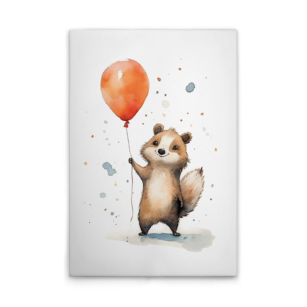 A.S. Création Leinwandbild "Cute Raccoon Orange - Wandbild Weiß Braun Keilr günstig online kaufen