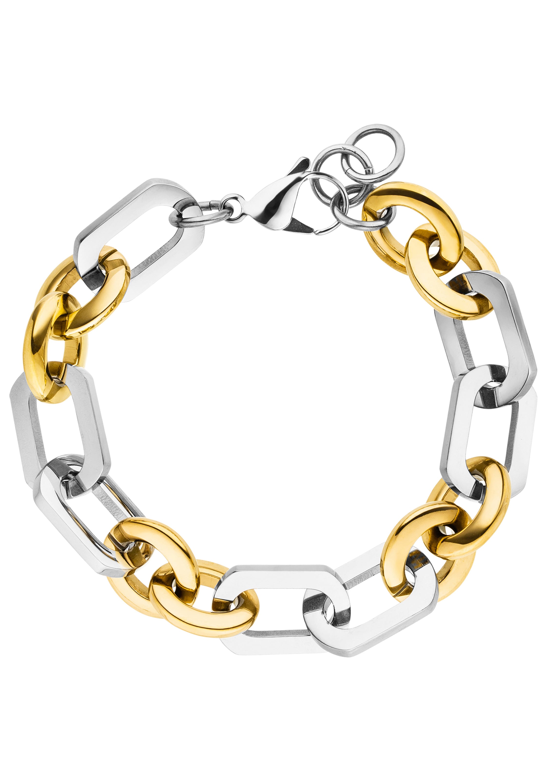 JOBO Armband »Statement«, Edelstahl Bicolor-Optik 20-22 cm