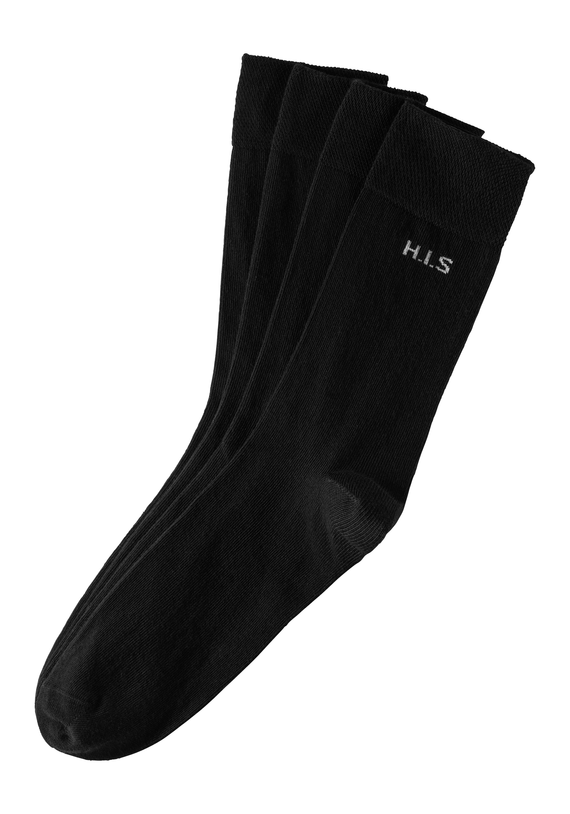 H.I.S Socken, (Packung, 4 Paar), mit druckfreiem Bündchen