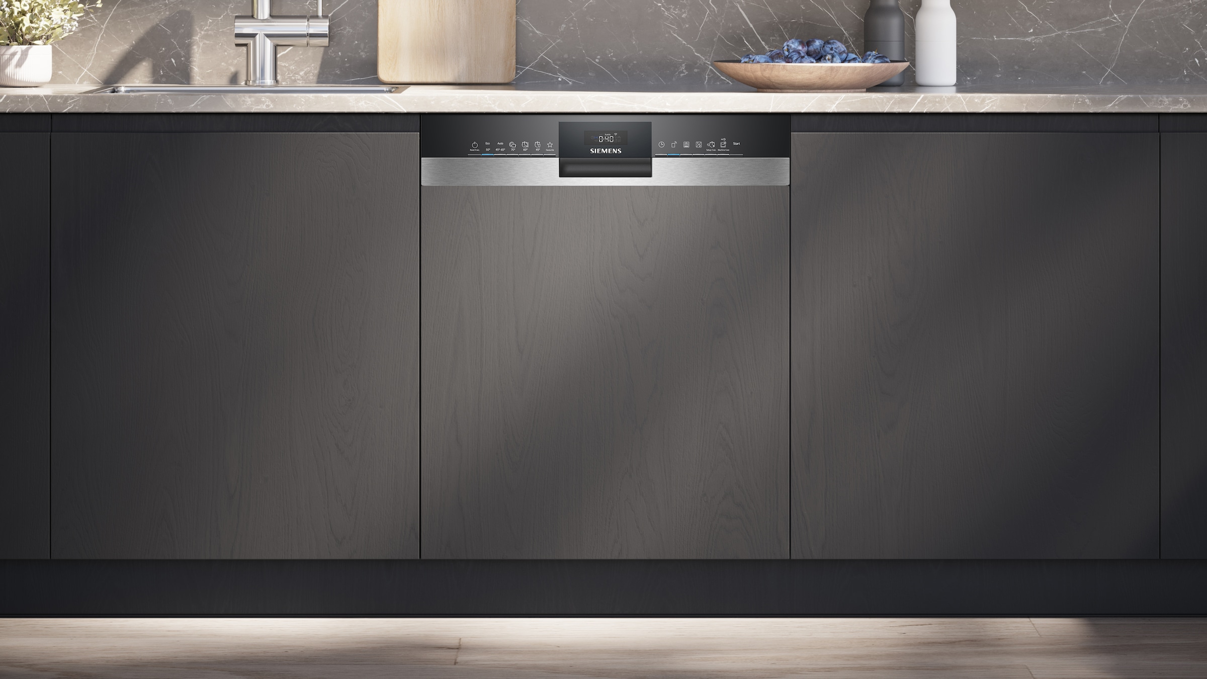 SIEMENS teilintegrierbarer Geschirrspüler iQ300 »SN53ES28AE«, 13 Maßgedecke, Made in Gemany