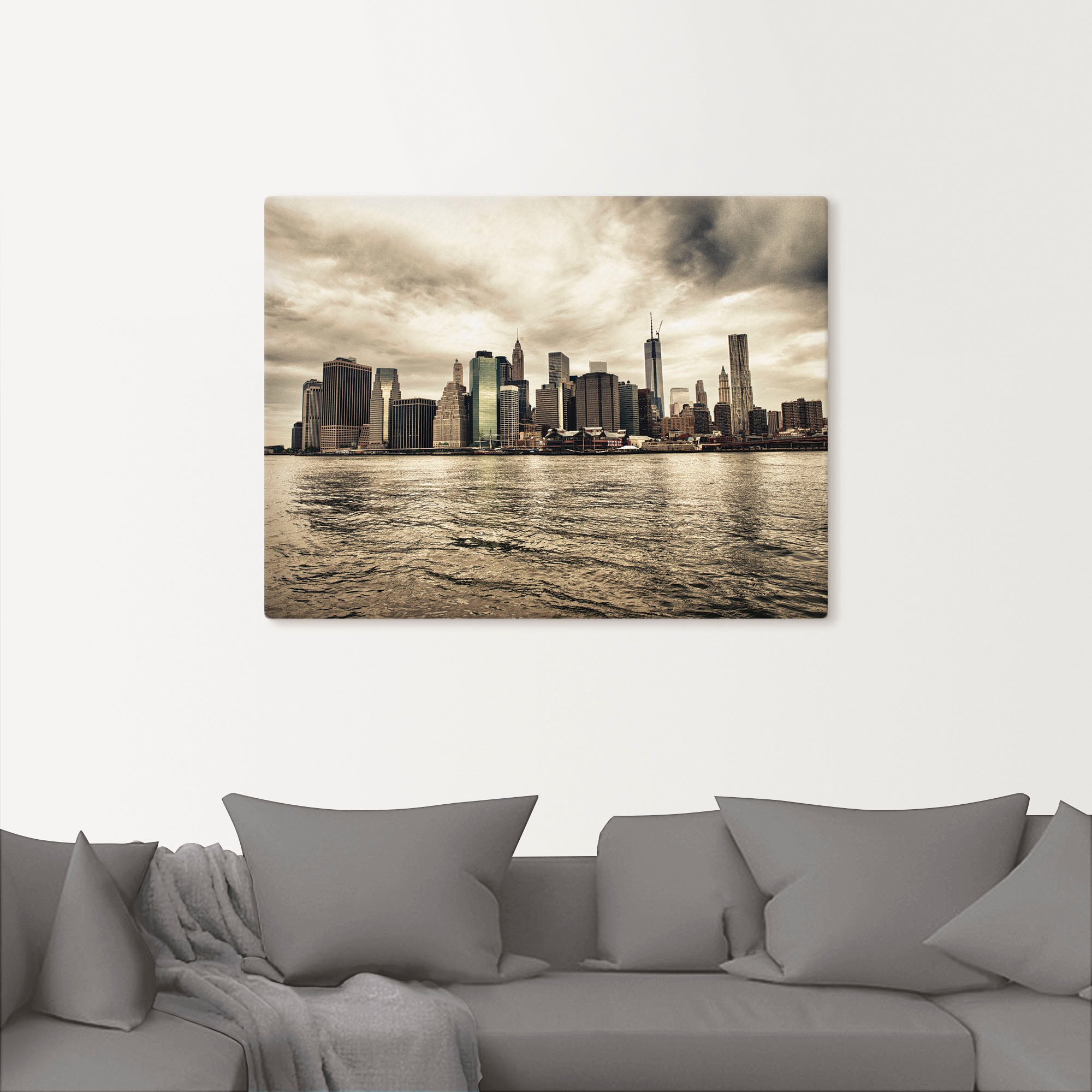 Artland Wandbild "Lower Manhattan Skyline" Amerika 1 Stk. tlg. als Leinwand günstig online kaufen