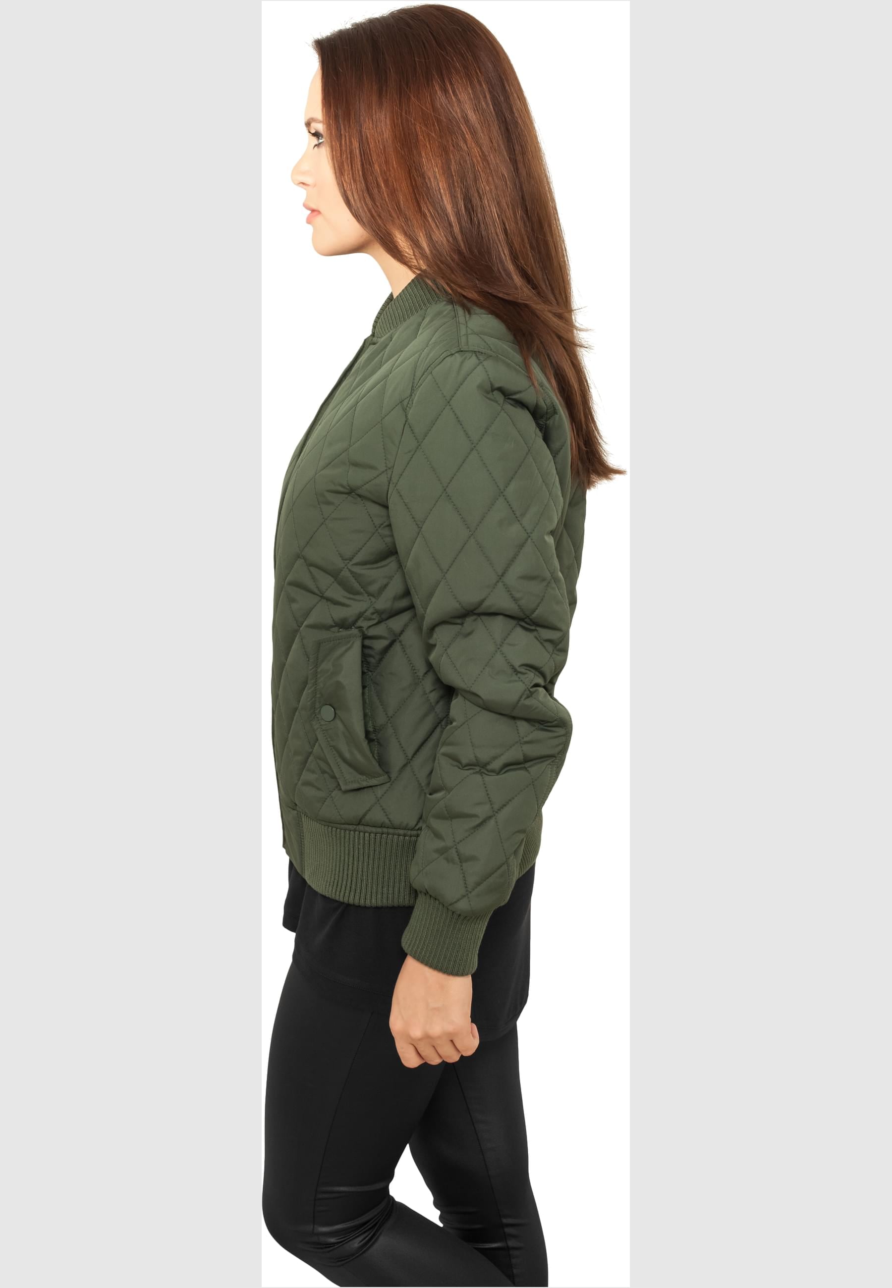 URBAN CLASSICS Allwetterjacke »Urban Classics Damen Ladies Diamond Quilt Nylon Jacket«, (1 St.), ohne Kapuze