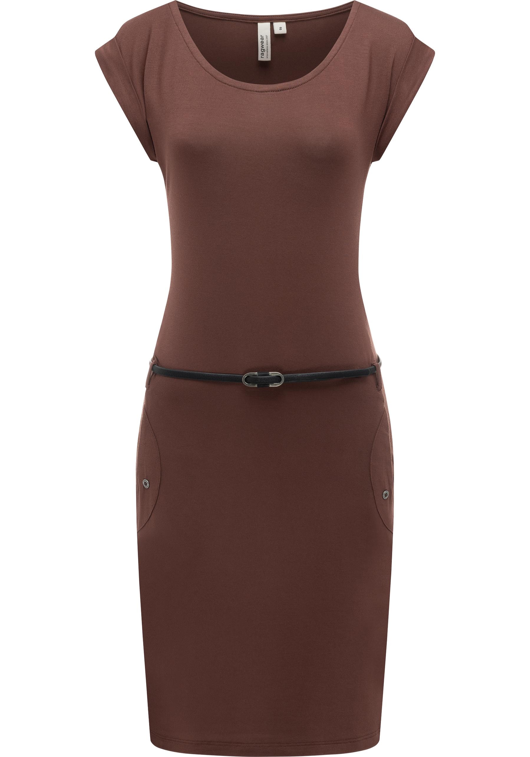 Ragwear Sommerkleid »Tagg« Eingrifftaschen Damen Kurzarm-Kleid mit Taillengürtel und Taschen