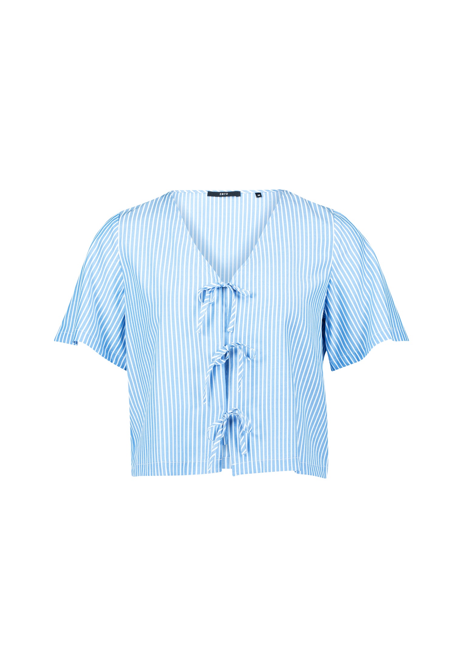 Zero Kurzarmbluse "zero Damen Kurzarmbluse Bindedetail vorn" günstig online kaufen