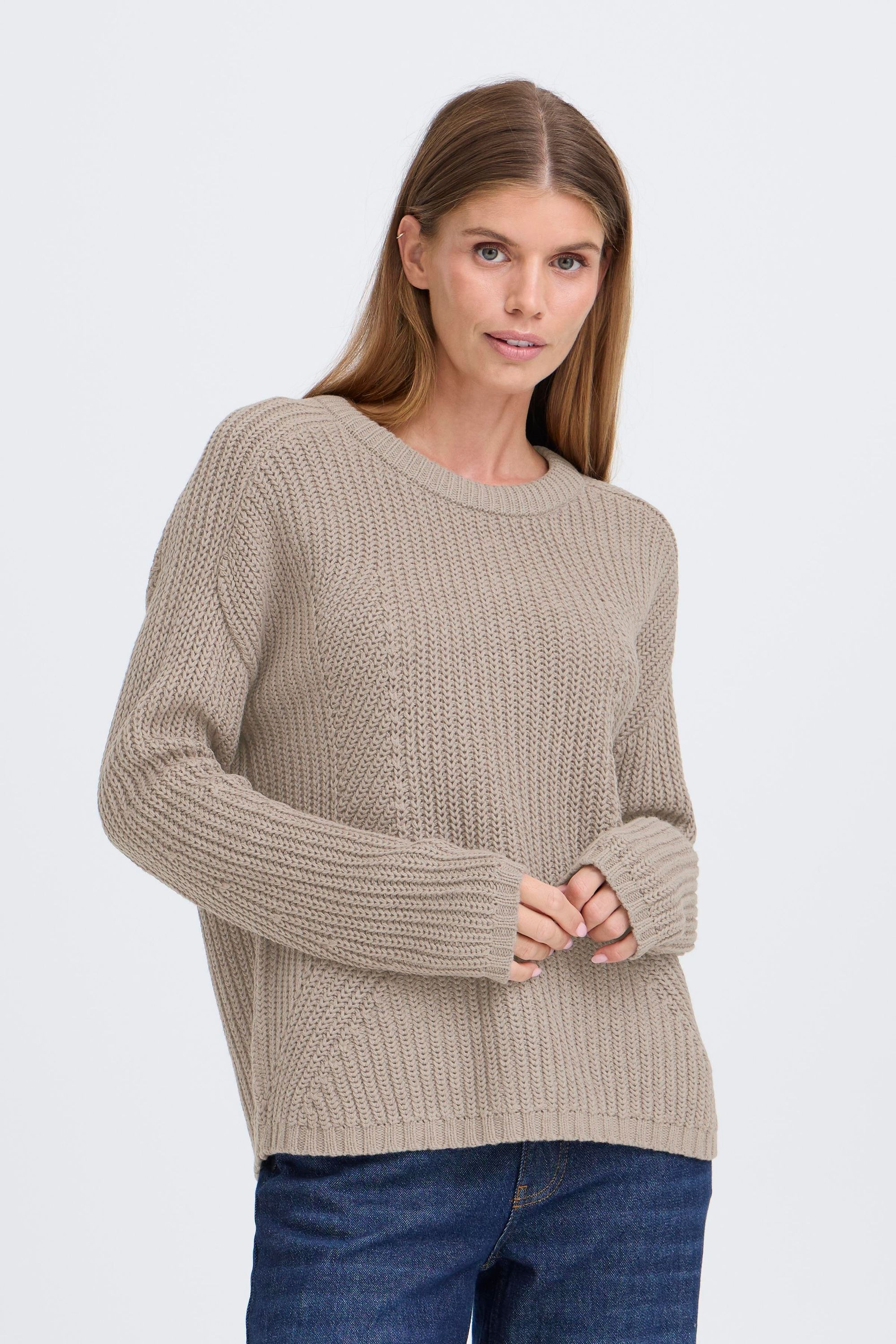 OXMO Strickfleece-Pullover »Strickpullover OXFKANNA«
