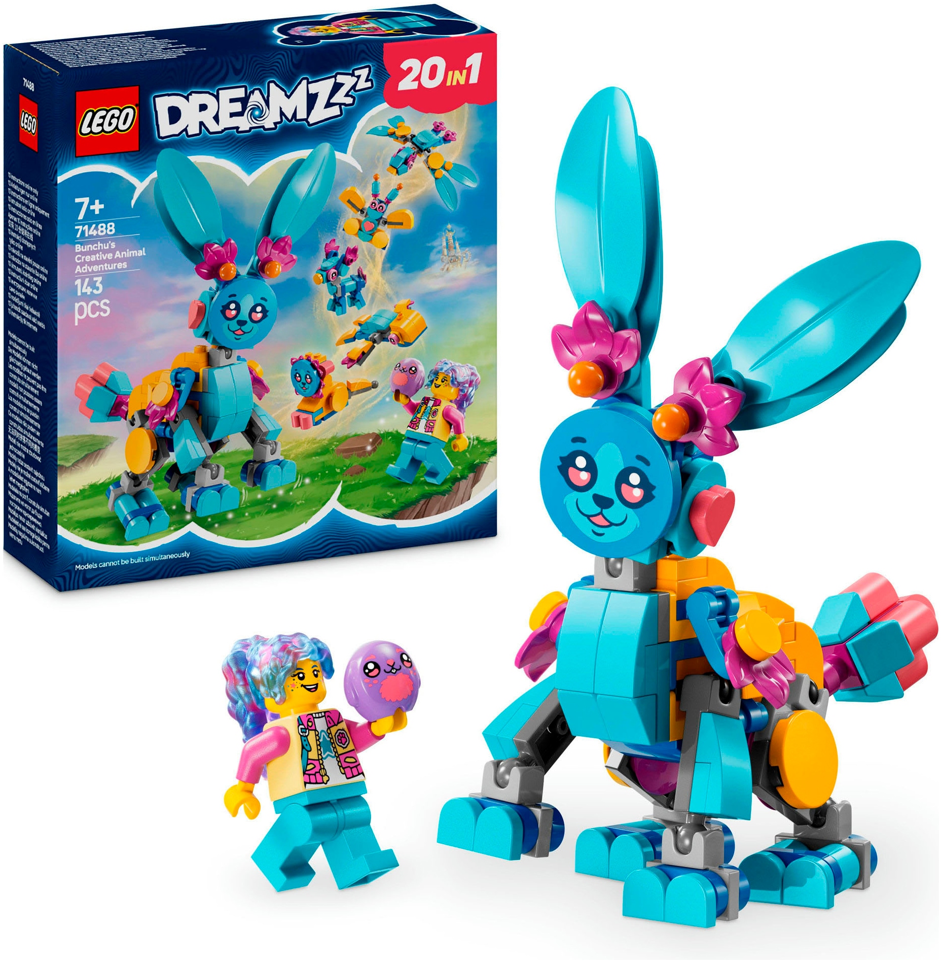 LEGO® Konstruktionsspielsteine »Bunchus kreative Tierabenteuer (71488), LEGO DREAMZzz«, (143...