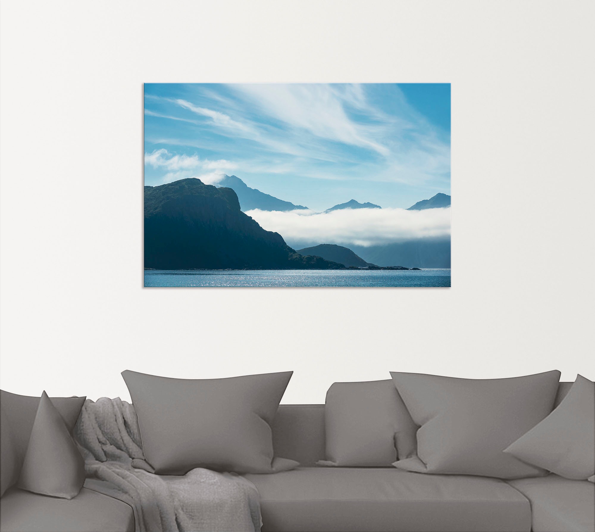 versch. St.), Lofoten«, Beach Poster (1 Wandaufkleber BAUR Alubild, oder Wandbild | in bestellen Leinwandbild, »Haukland Berge, als Größen Artland