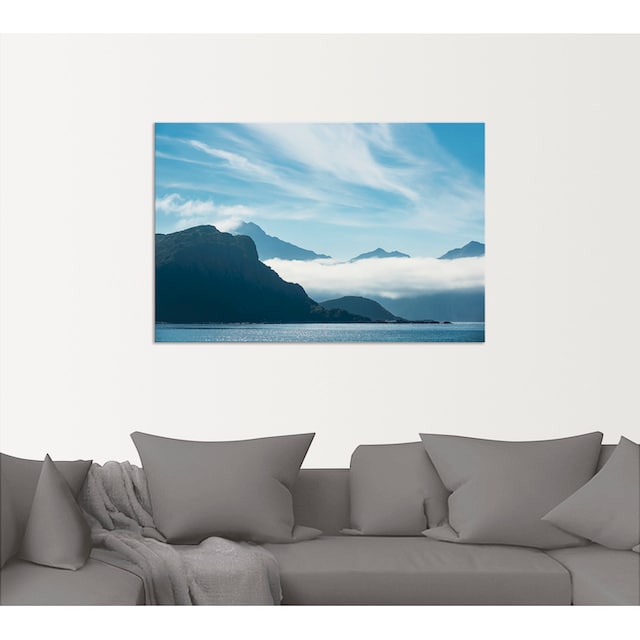 Artland Wandbild »Haukland Beach Lofoten«, Berge, (1 St.), als Alubild,  Leinwandbild, Wandaufkleber oder Poster in versch. Größen bestellen | BAUR