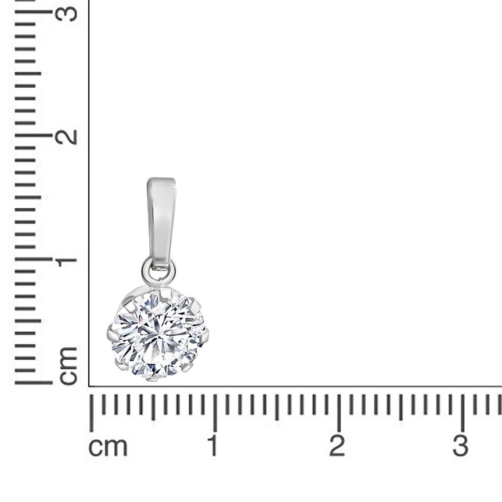 Vivance Kettenanhänger »Silber 925 rhodiniert Zirkonia«